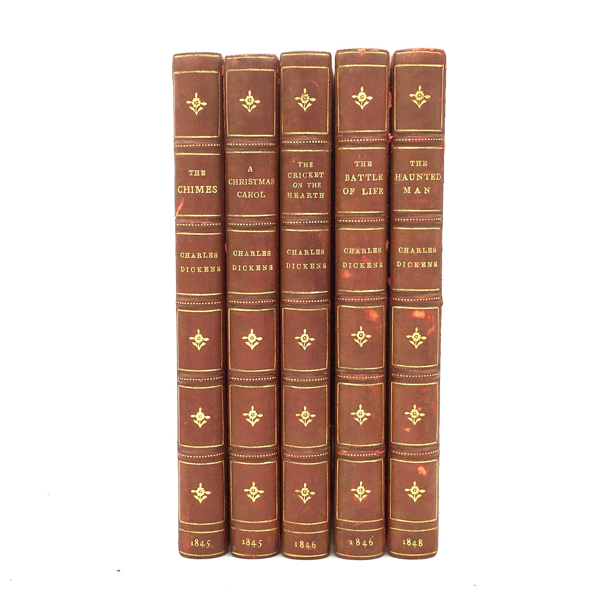 DICKENS, Charles. Complete Set of "Christmas Books" - 5 Volumes, 1845-1848 - Buzz Bookstore