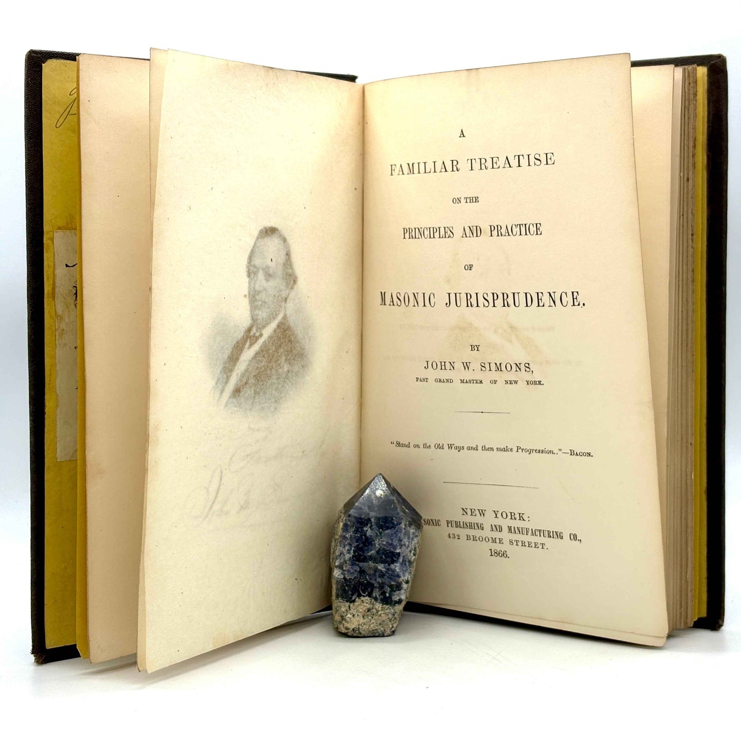 SIMONS, John W. "A Familiar Treatise on Masonic Jurisprudence" [1866]