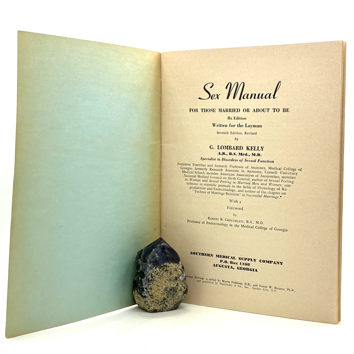 KELLY, G. Lombard “Sex Manual” [Southern Medical Supply Company, 1954]
