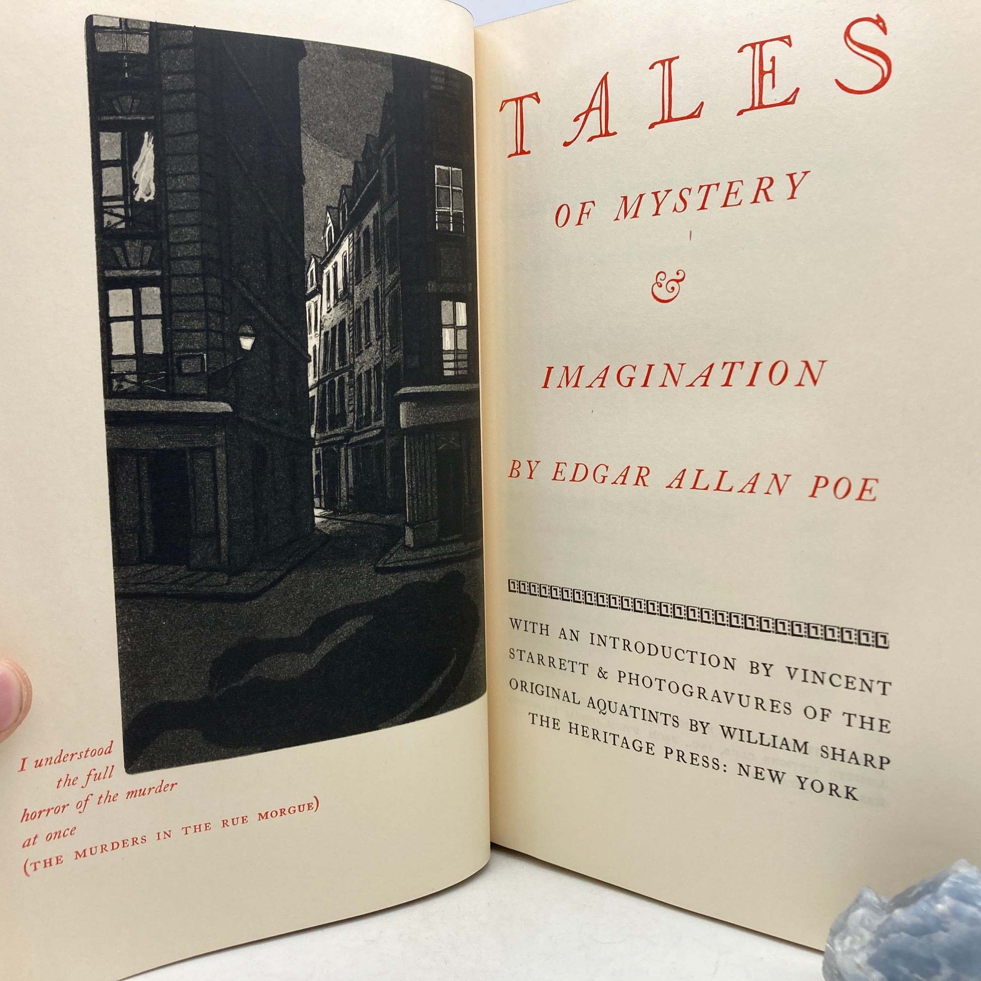 POE, Edgar Allan "Tales of Mystery and Imagination" [Heritage Press, 1941] - Buzz Bookstore