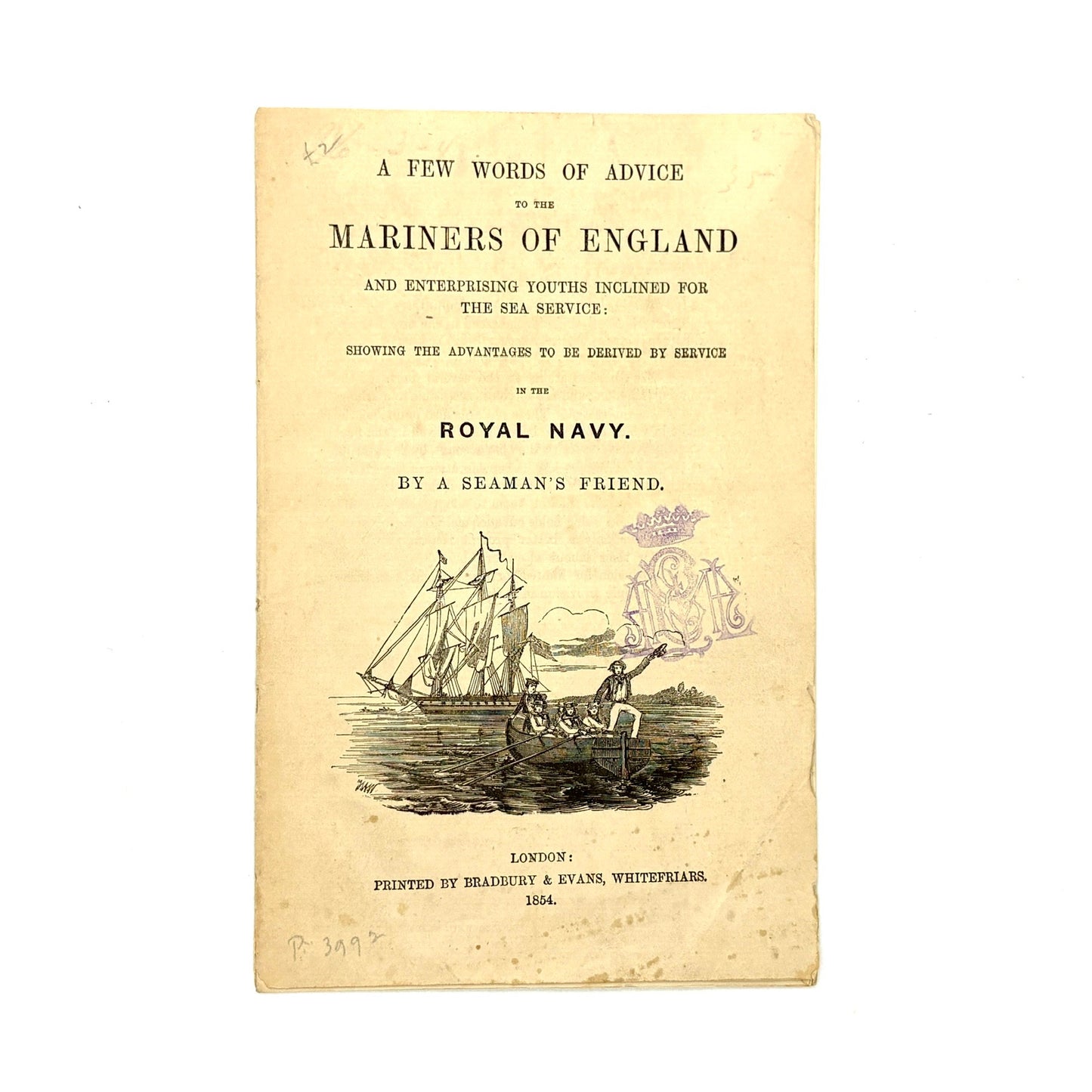 BAKER, Samuel "A Few Words of Advice to the Mariners of England" [Bradbury & Evans, 1854]