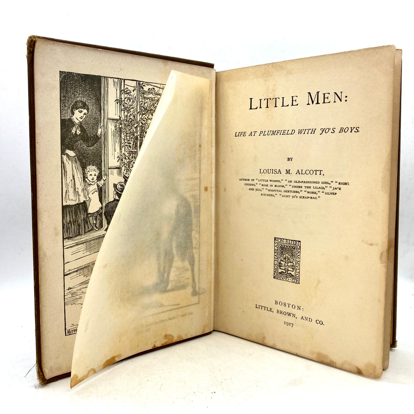 ALCOTT, Louisa May "Little Men, Jo's Boys, Eight Cousins" [Little, Brown & Co, 1917]