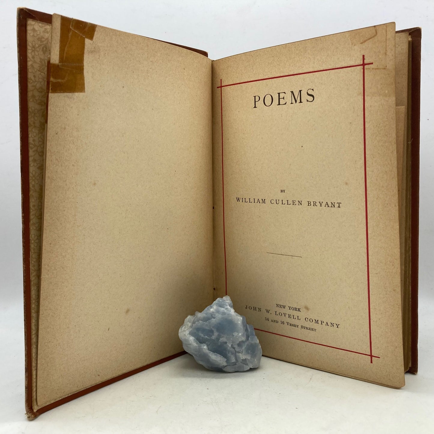 BRYANT, William Cullen "Poems" [John W. Lovell, c1880] - Buzz Bookstore