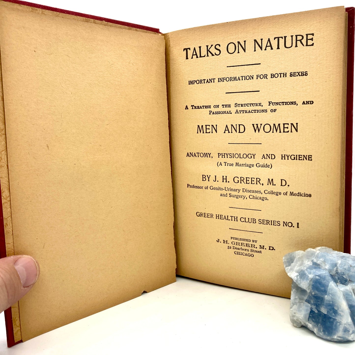 GREER, J.H. "Talks on Nature, A True Marriage Guide" [J.H. Greer, n.d./c1910]