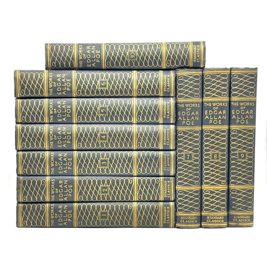 POE, Edgar Allan "The Works of Edgar Allan Poe" [Standard Book Co, 1933] 10 Vols