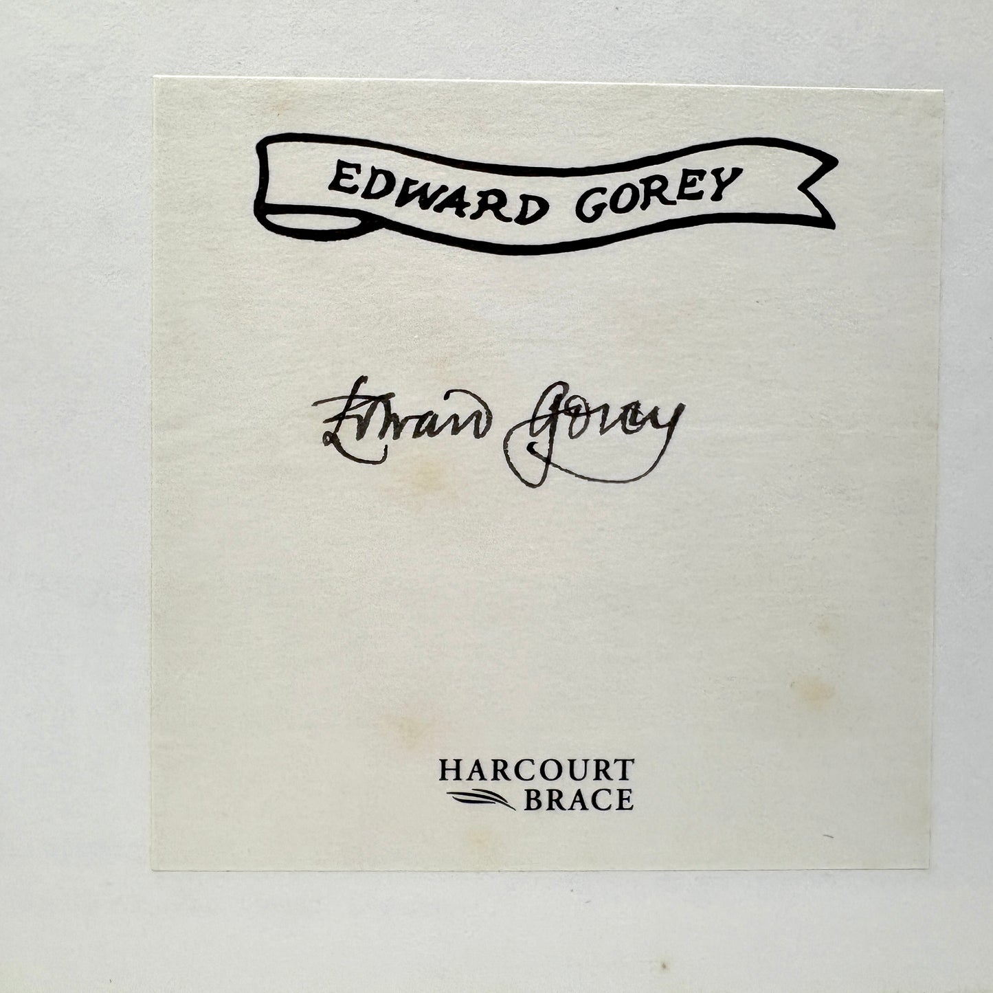 GOREY, Edward "The Doubtful Guest" [Harcourt Brace, 1985] Signed