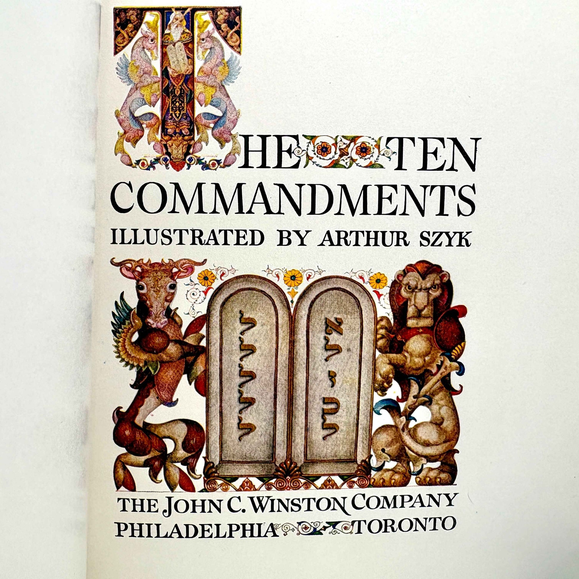 SZYK, Arthur "The Ten Commandments" [John C. Winston, 1947] Signed, Numbered