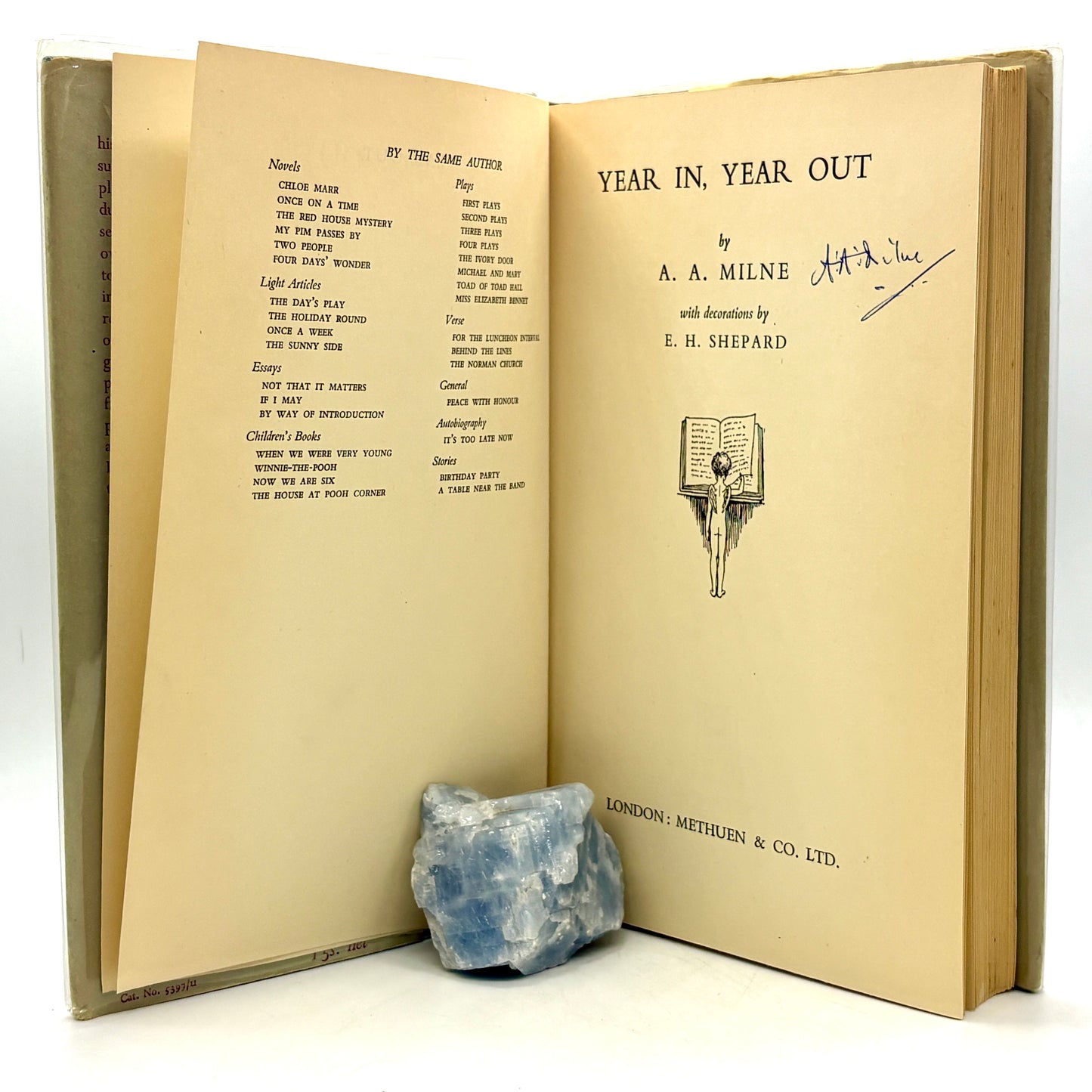 MILNE, A. A. "Year In, Year Out" [Methuen, 1952] Signed 1st Edition