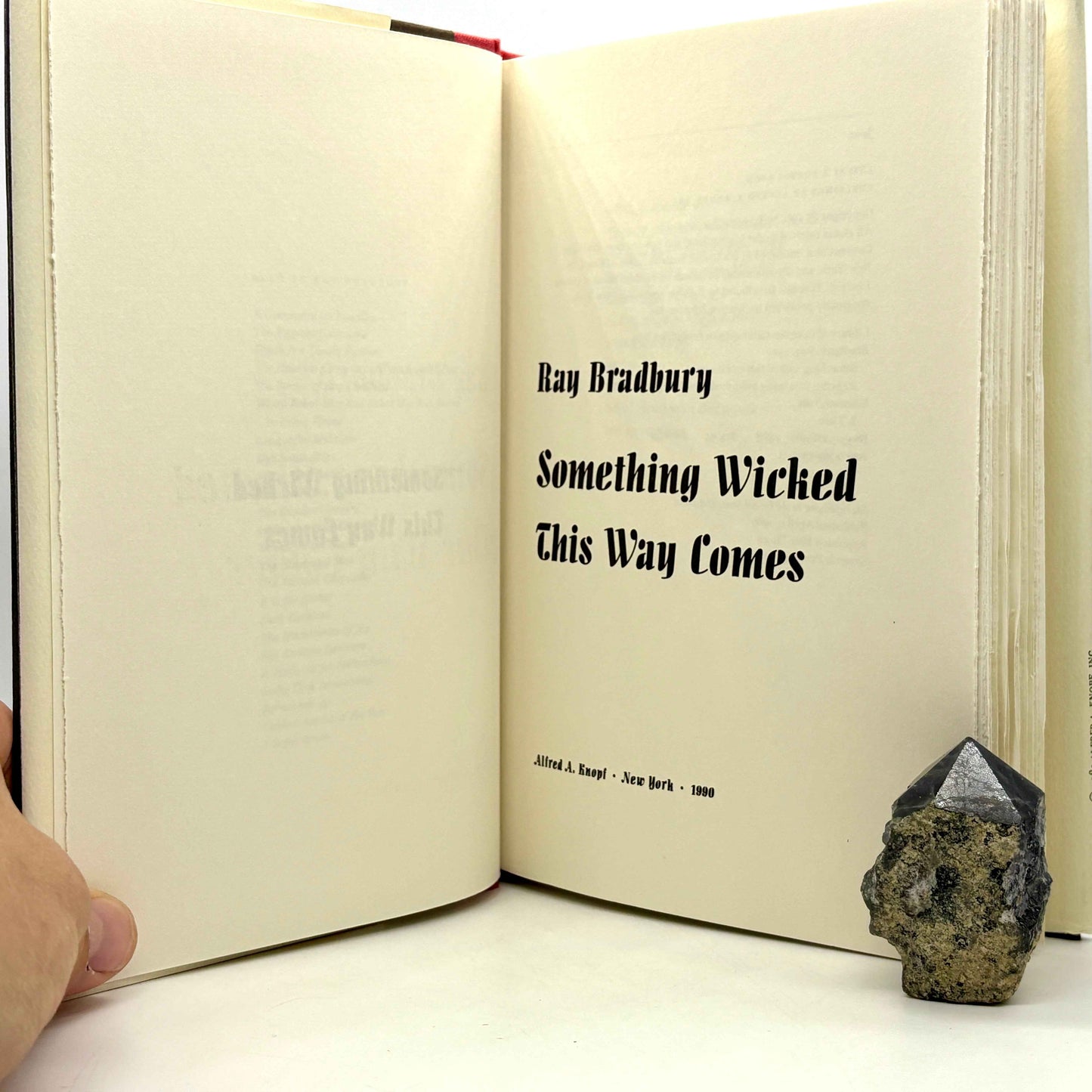 BRADBURY, Ray "Something Wicked This Way Comes" [Alfred A. Knopf, 1990] Signed