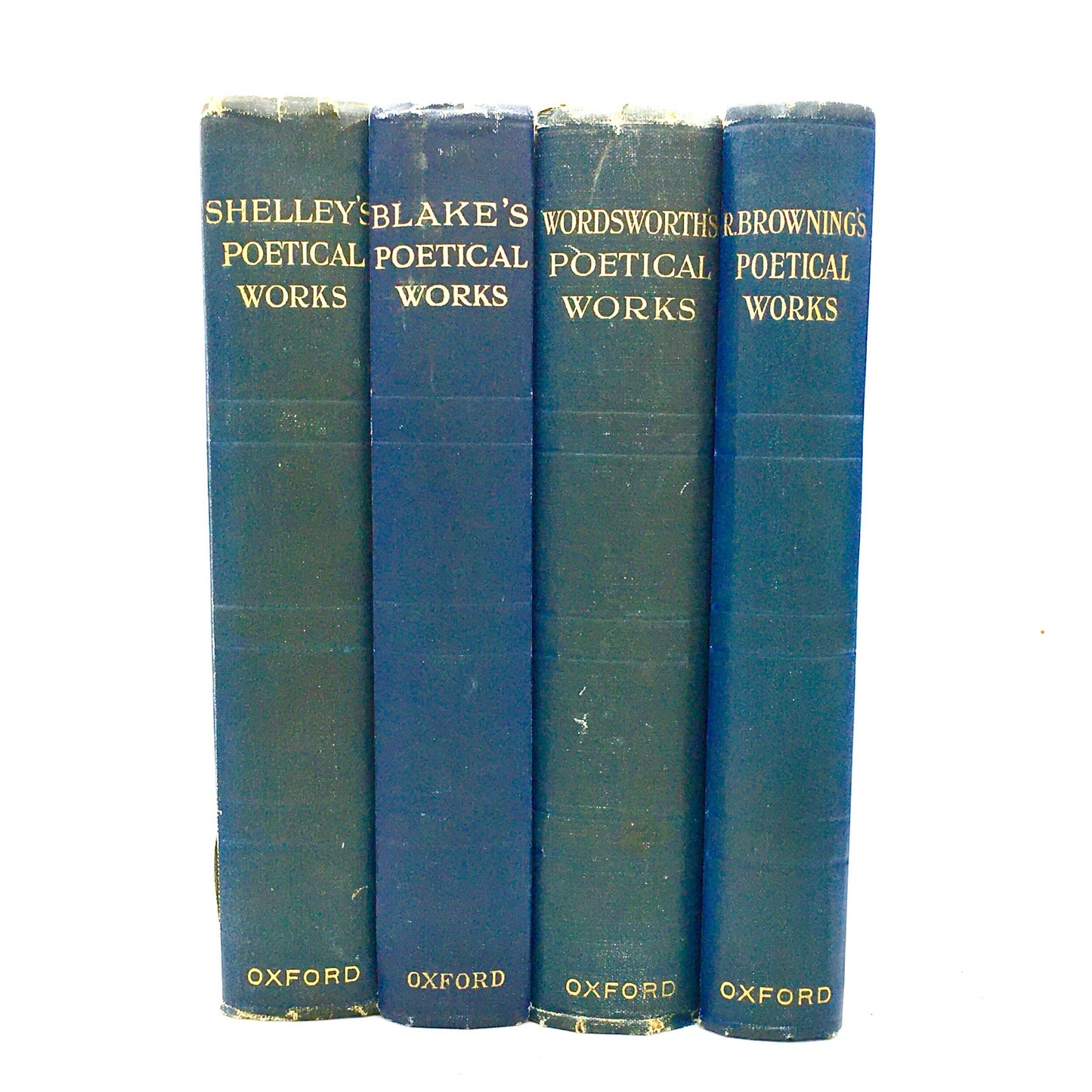VARIOUS 4 Volume Poetry Set - Shelley, Browning, Wordsworth, Blake [Oxford University Press, 1923-25] - Buzz Bookstore