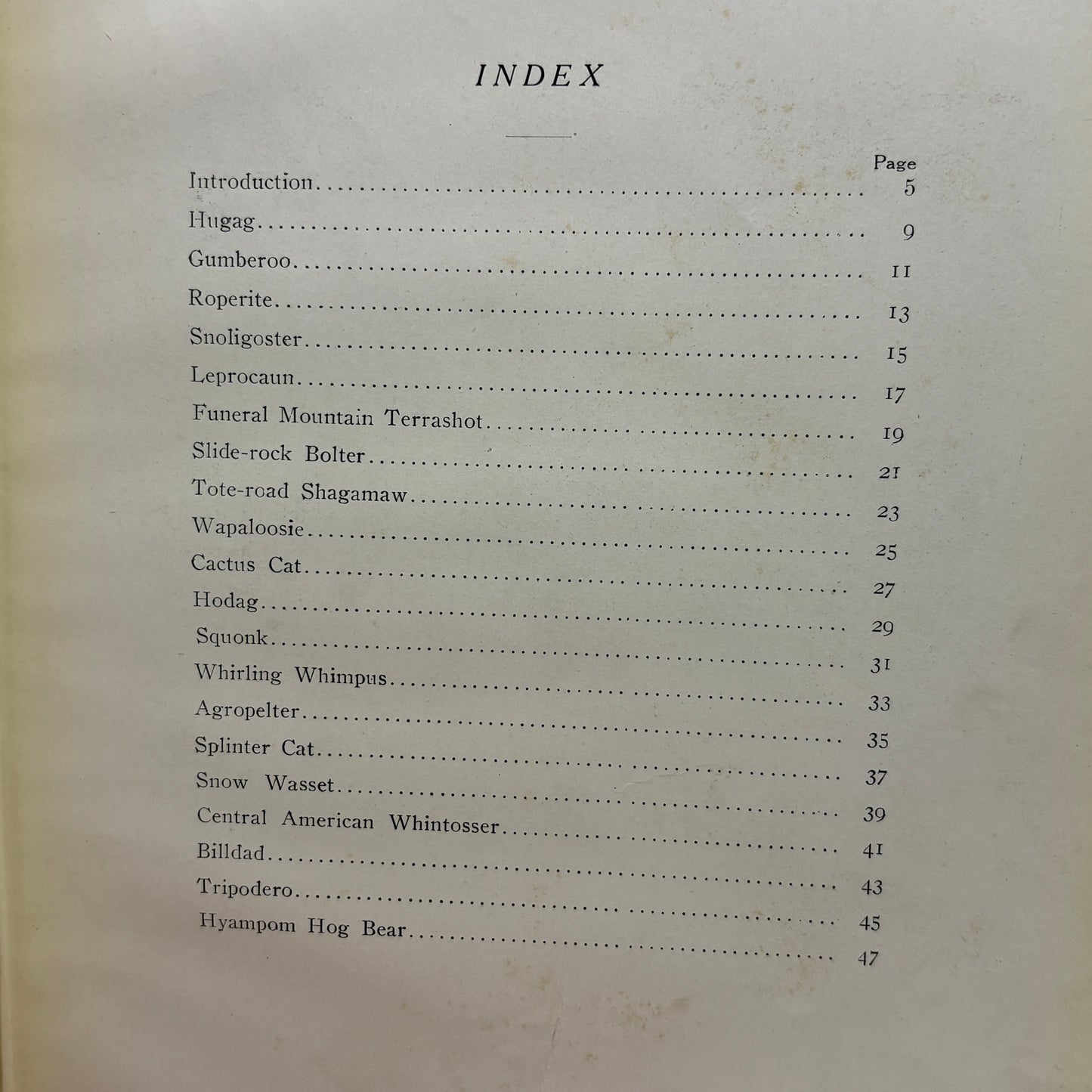 Cox, William T. "Fearsome Creatures of the Lumberwoods" [Judd & Detweiler, 1910] Signed 1st Edition