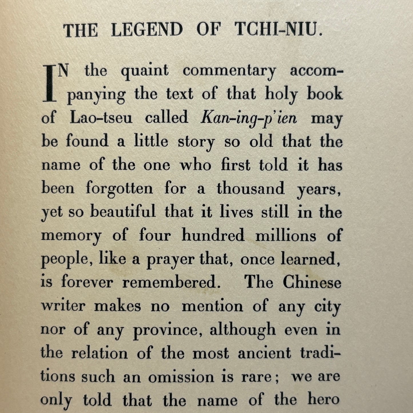 HEARN, Lafcadio "Some Chinese Ghosts" [Little, Brown, & Co, 1917]