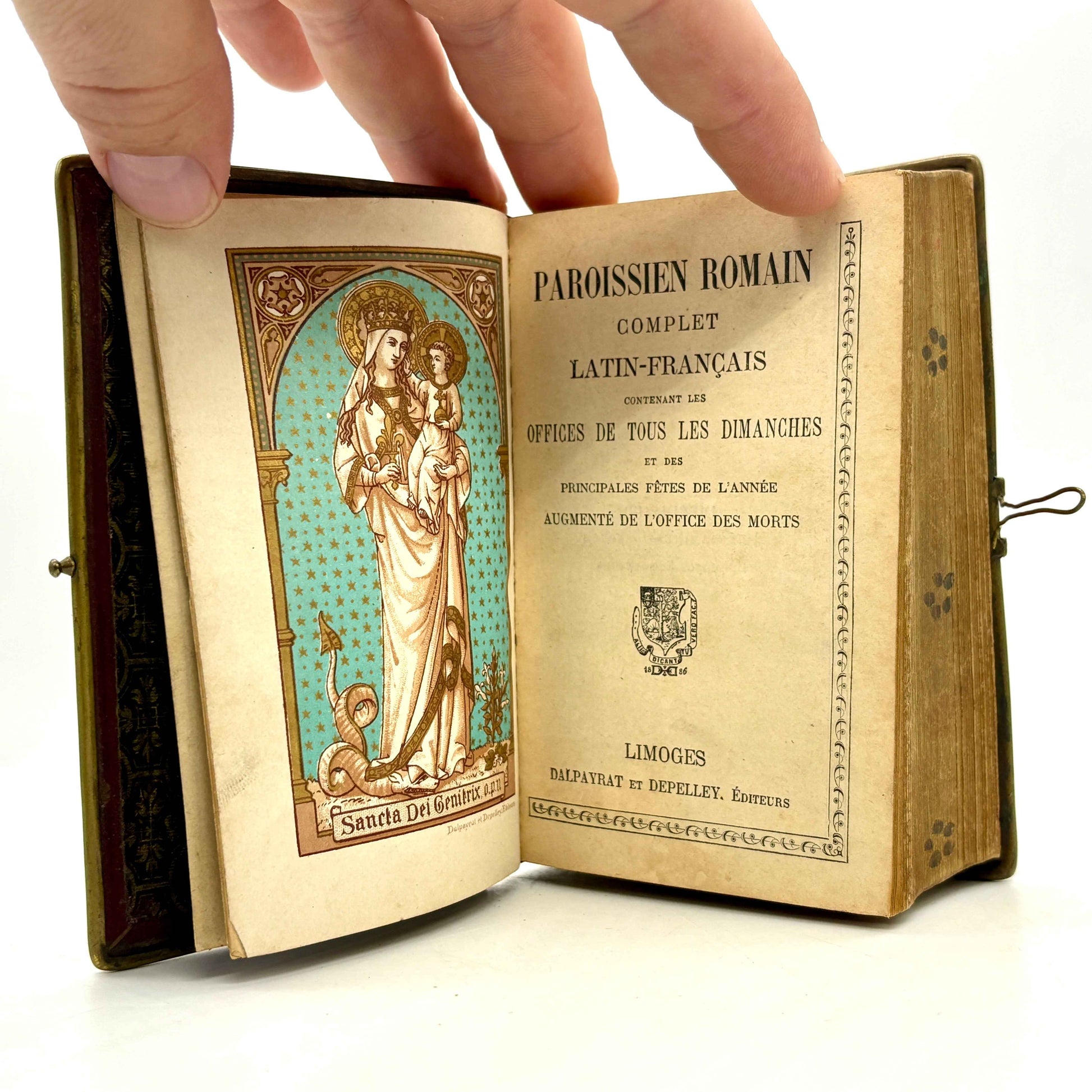 "Paroissien Romain" [Dalpayrat et Depelley, c1888] - Gilt & Flowers Gauffered Edges