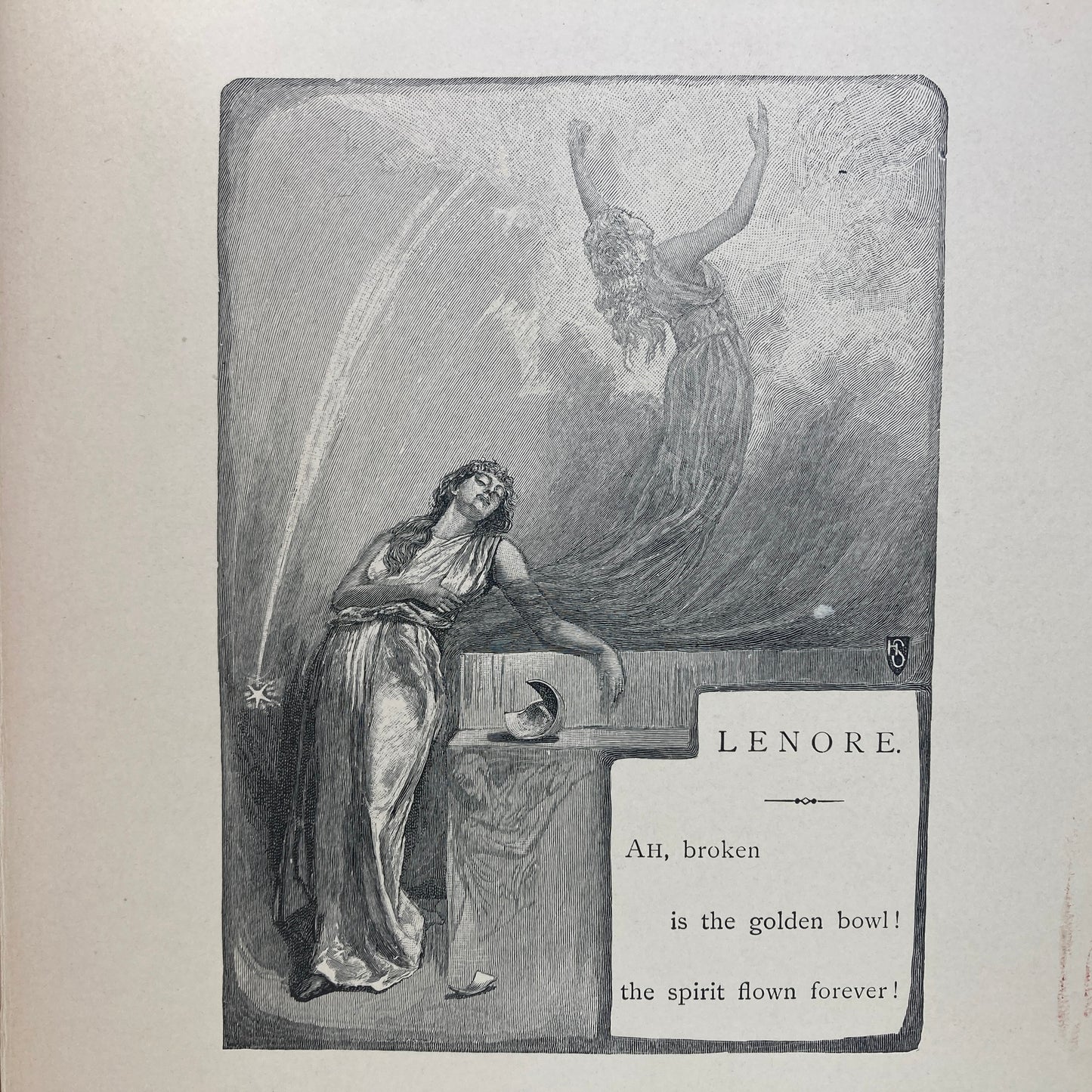 POE, Edgar Allan "Lenore" [H.M. Caldwell, 1885] Illustrated