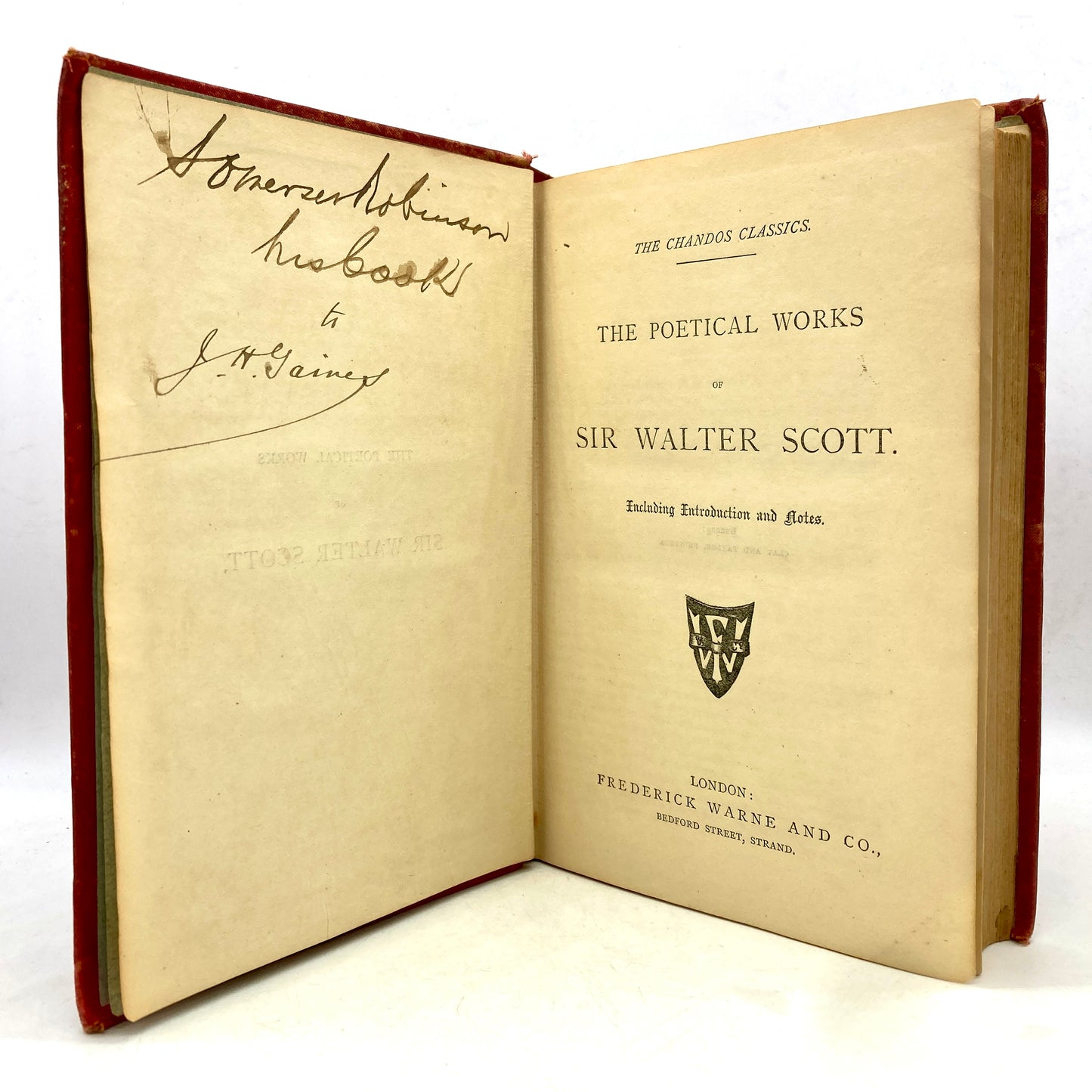 SCOTT, Sir Walter "The Poetical Works" [Frederick Warne, n.d./c1880s]