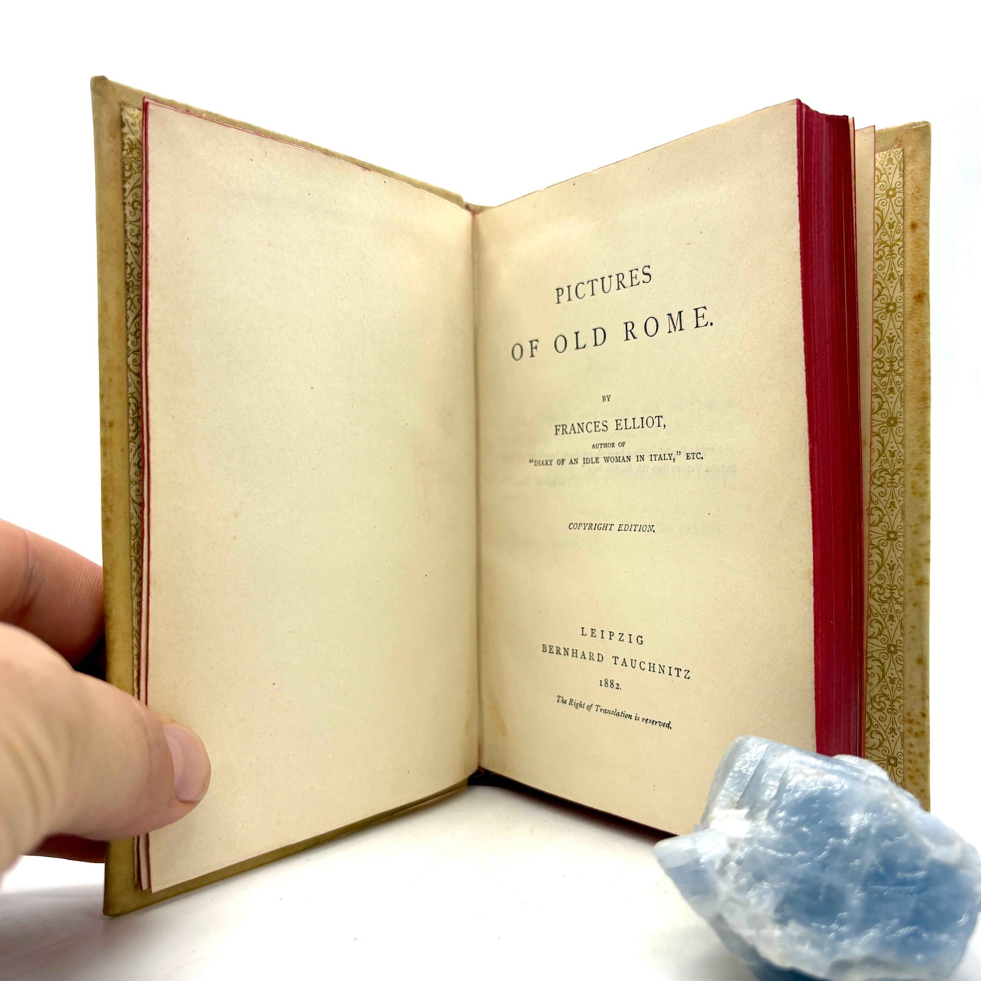 ELLIOTT, Frances "Pictures of Old Rome" [Bernard Tauchnitz, 1882]