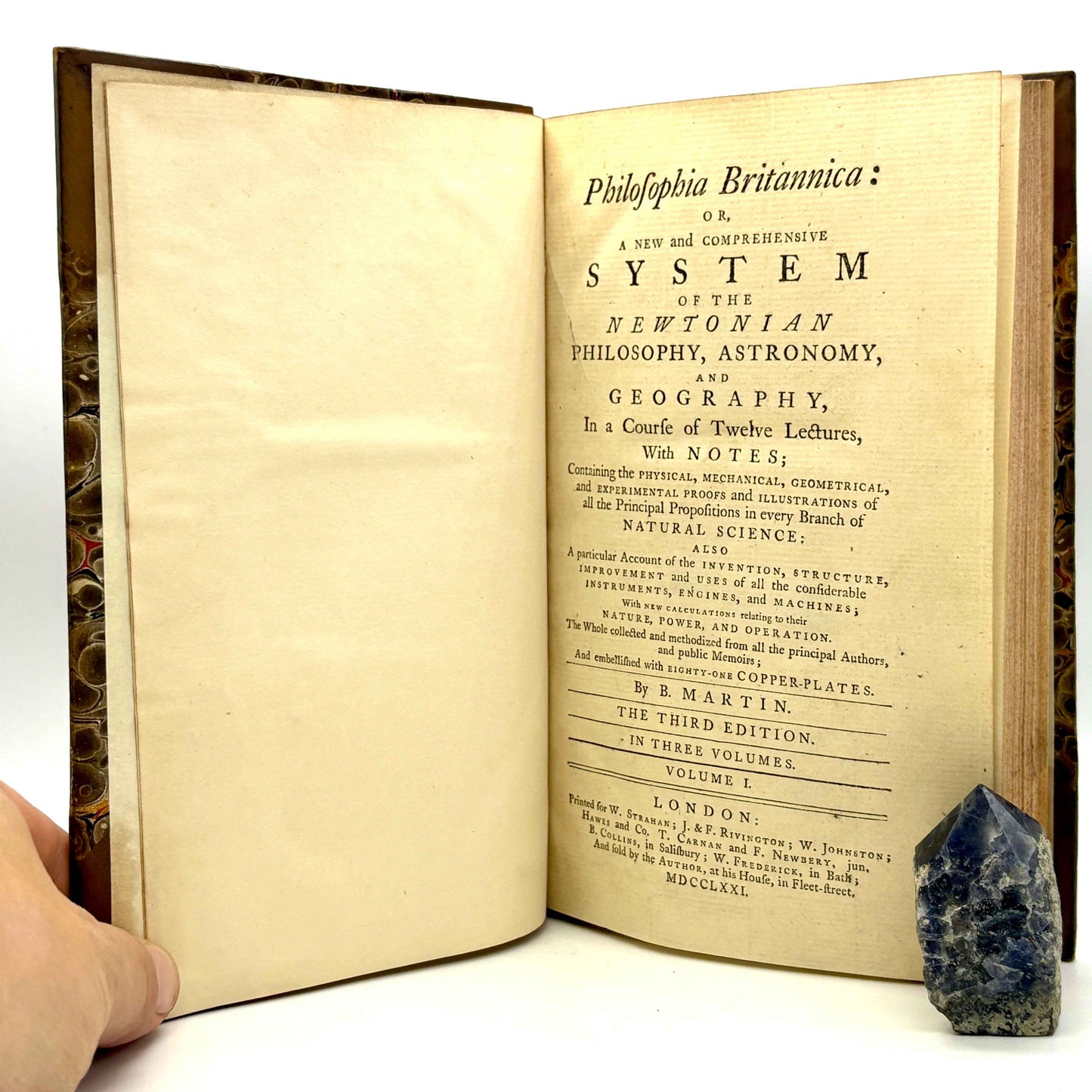MARTIN, Benjamin "Philosophia Britannica" [W. Strahan, 1771] Isaac Newton
