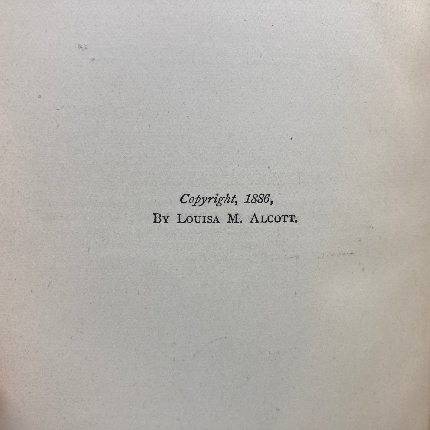 ALCOTT, Louisa May "Jo's Boys" [Roberts Brothers, 1886] 1st Edition, 1st State