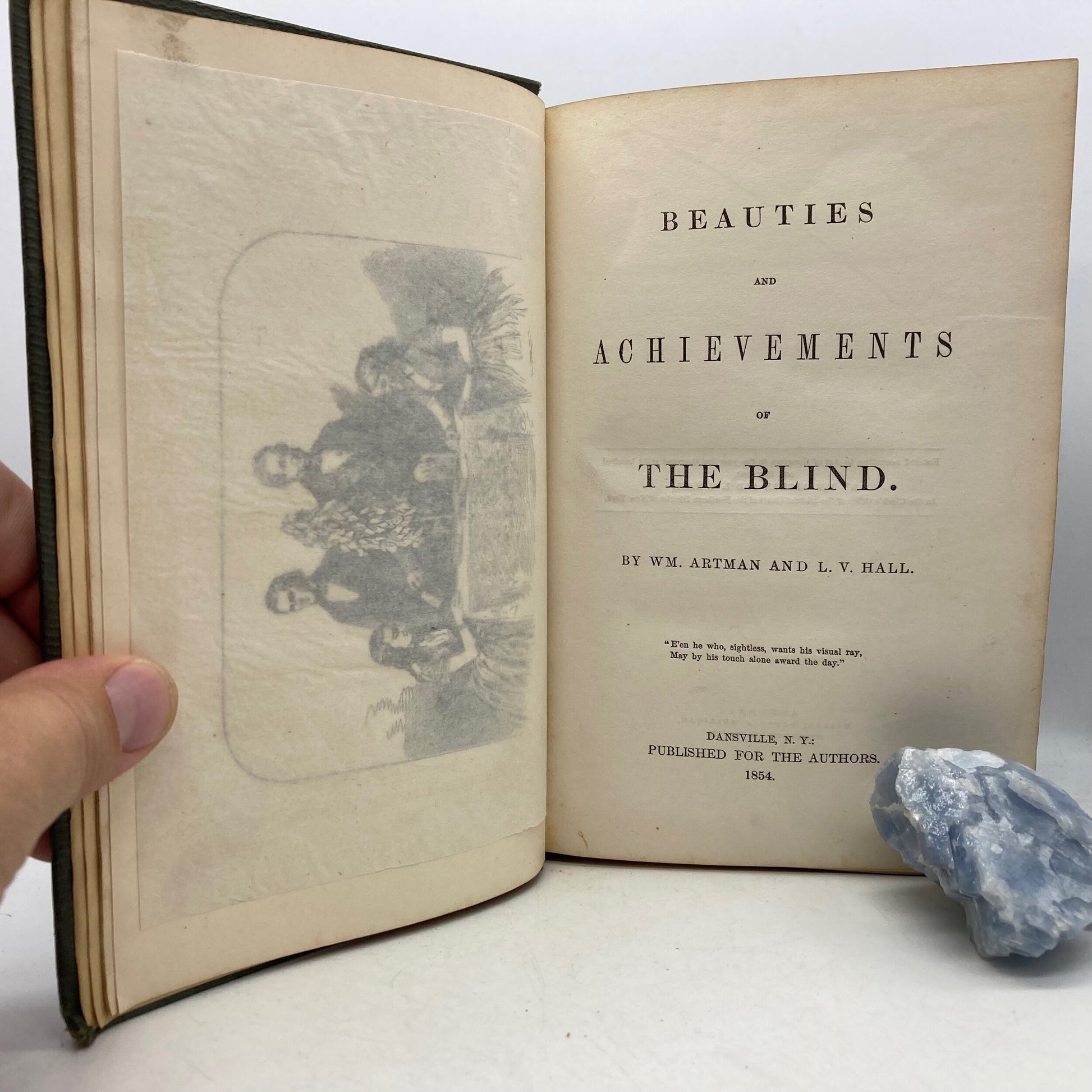 ARTMAN, W.M. and HALL, L.V. "Beauties and Achievements of the Blind" [Privately Published, 1854] - Buzz Bookstore