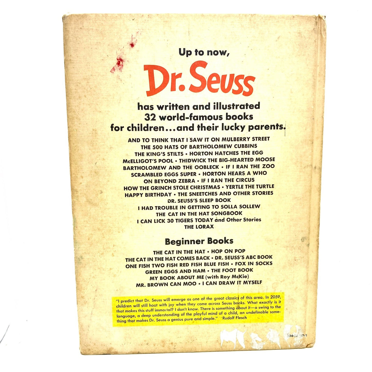 SEUSS, Dr. "The Lorax" [Random House, 1971] 1st Edition/1st Issue