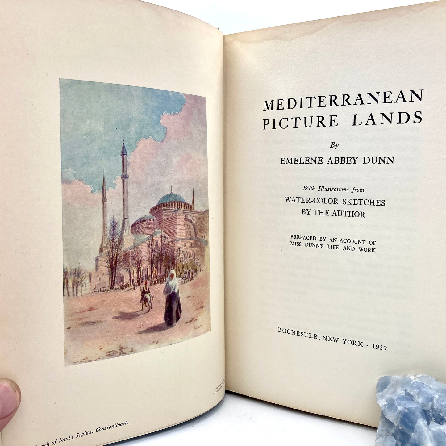 DUNN, Emelene Abbey "Mediterranean Picture Lands" [Du Bois Press, 1929]