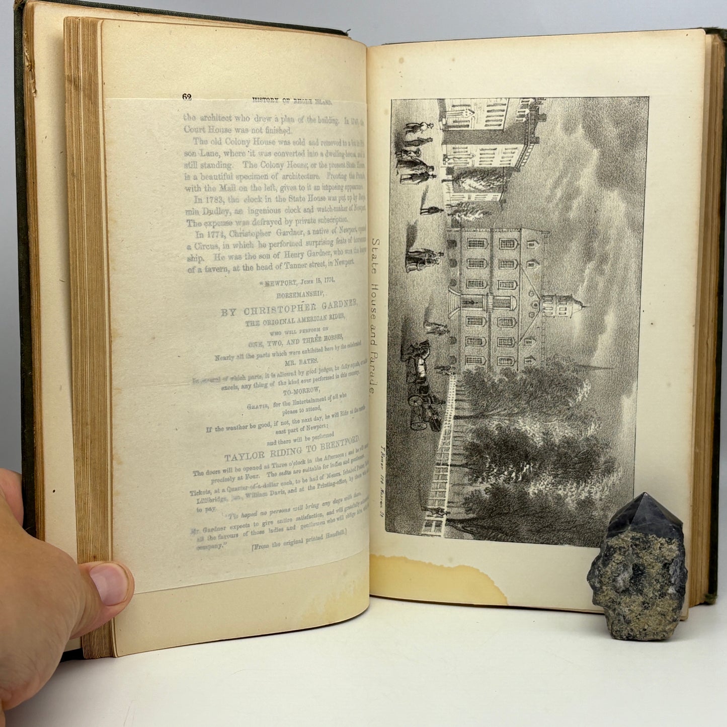 PETERSON, Rev. Edward "A History of Rhode Island" [John S. Taylor, 1853] 1st Edition