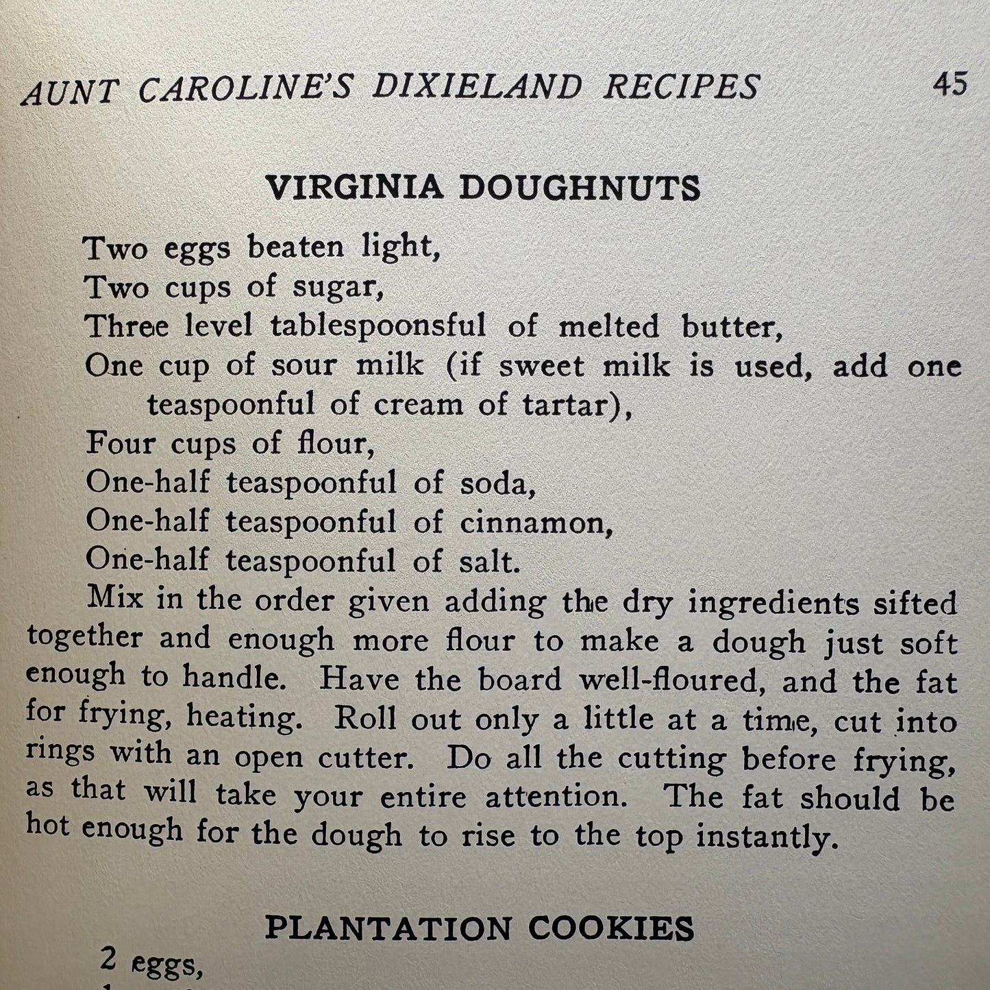 MCKINNEY, Emma & William "Aunt Caroline's Dixieland Recipes" [Laird & Lee, 1922] 1st Edition
