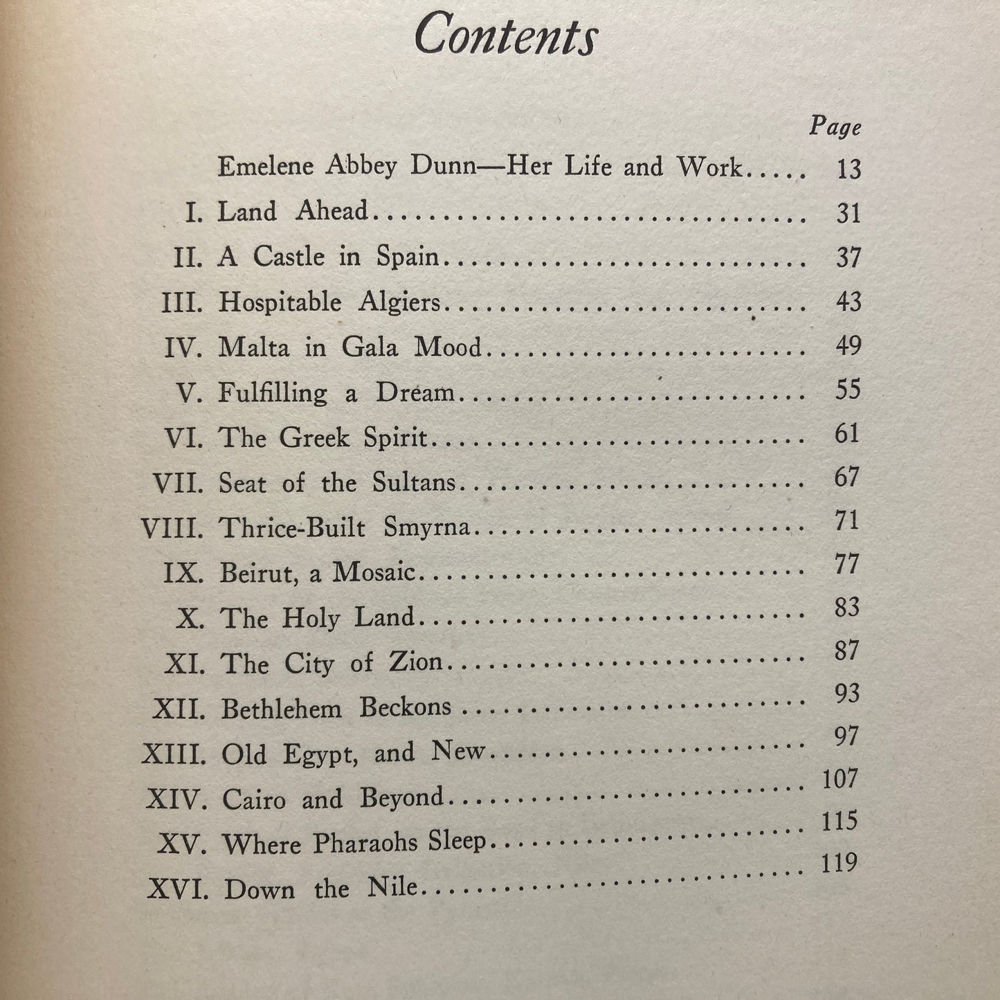 DUNN, Emelene Abbey "Mediterranean Picture Lands" [Du Bois Press, 1929]