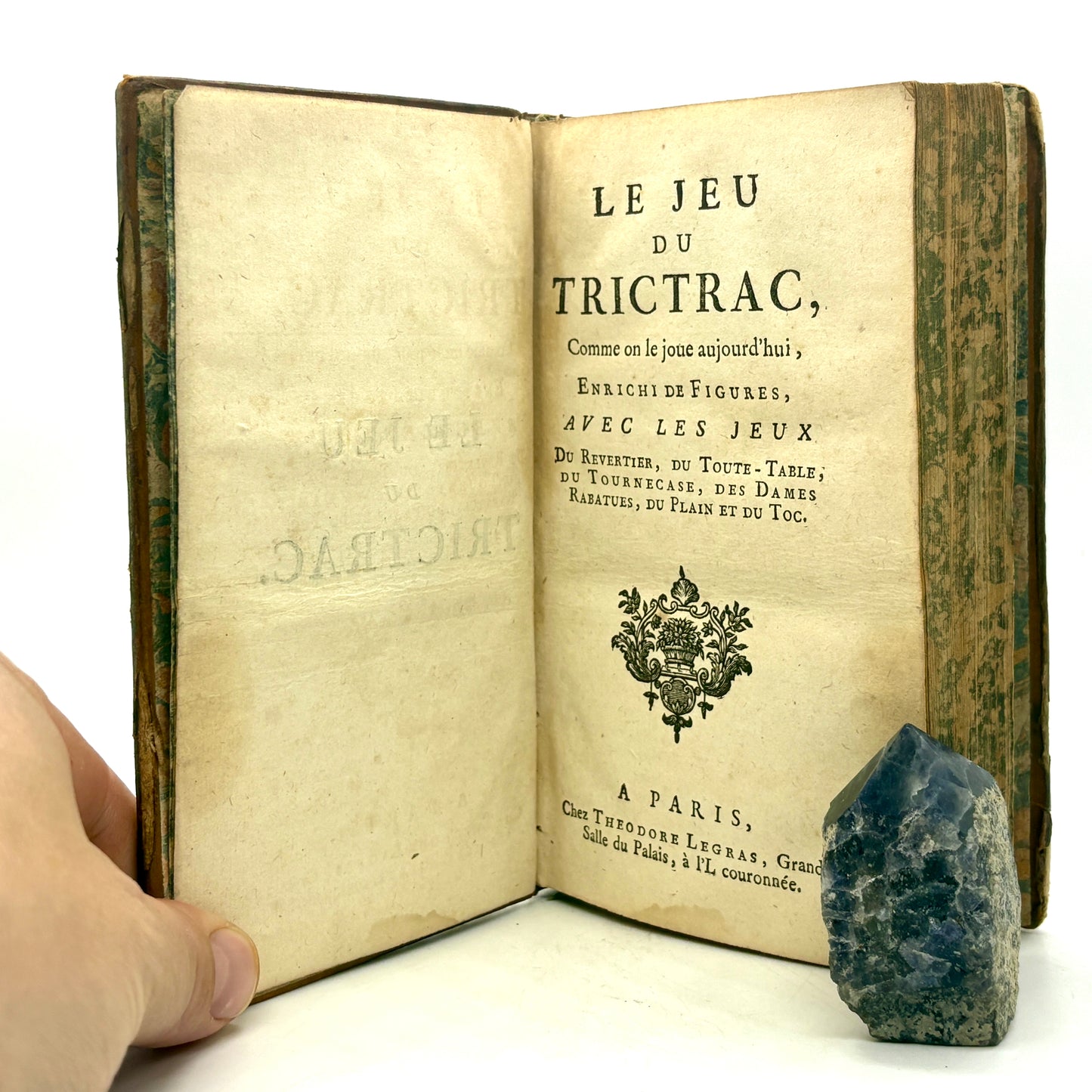 “Le Jeu du Trictrac et Jeu des Échecs” [Théodore Legras, 1757] Backgammon, Chess