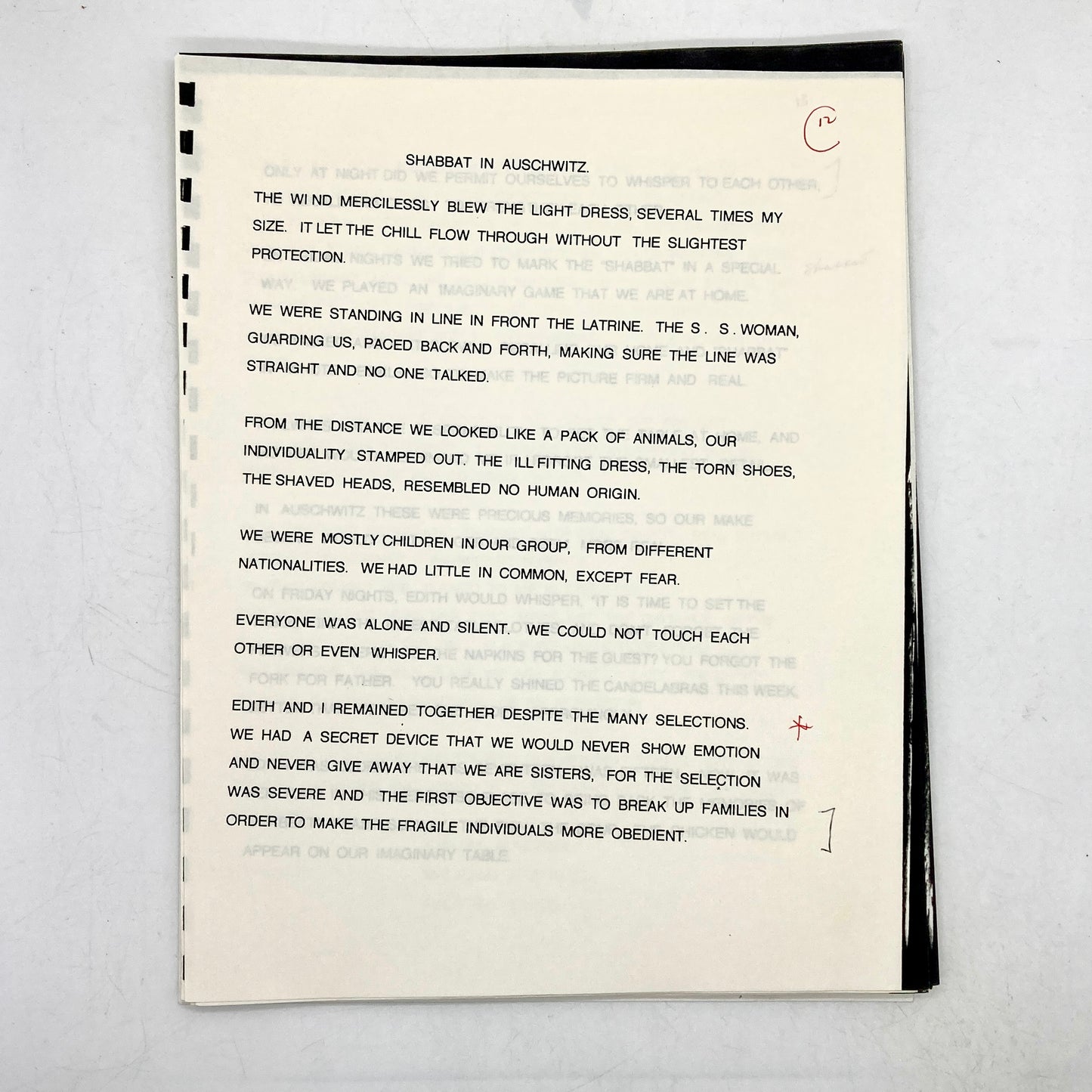 CAHANA, Alice Lok - Personal Manuscript and Holograph Letter [Date Unknown]