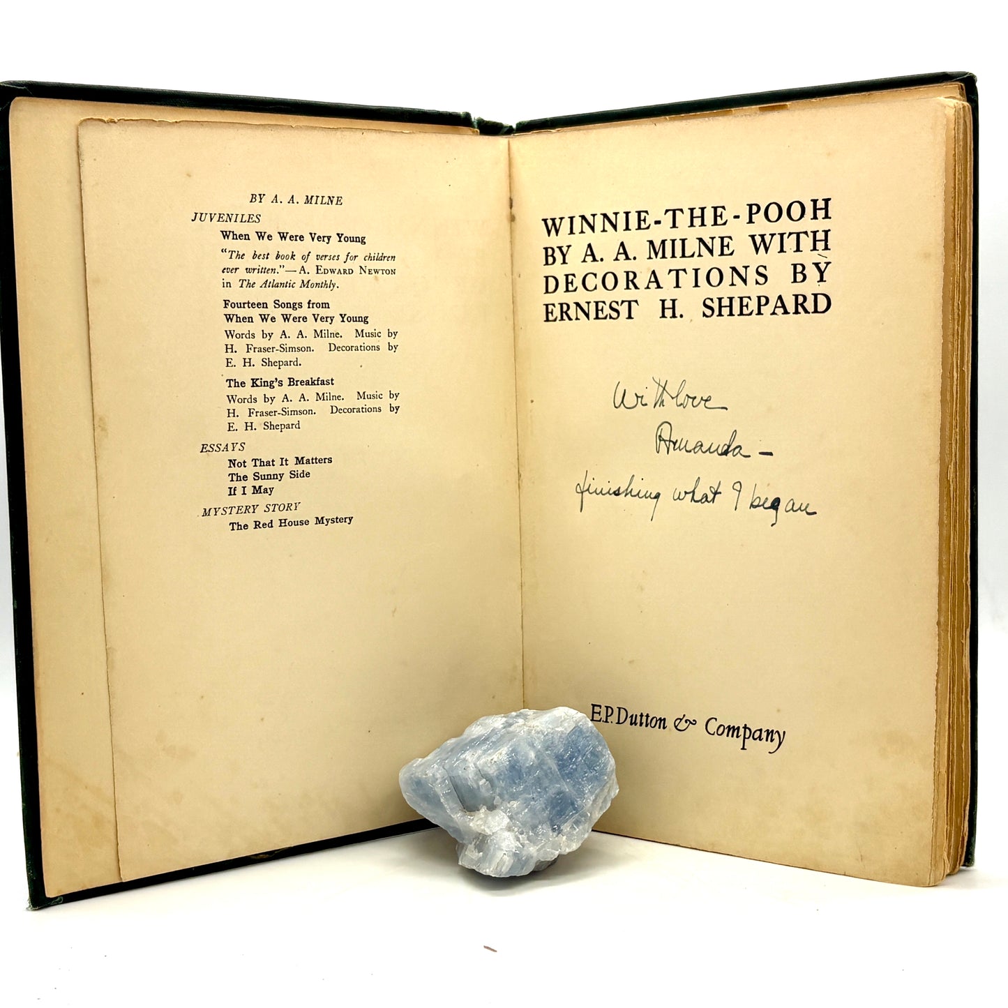 Milne, A. A. “Winnie-the-Pooh” [E. P. Dutton & Company, 1926]