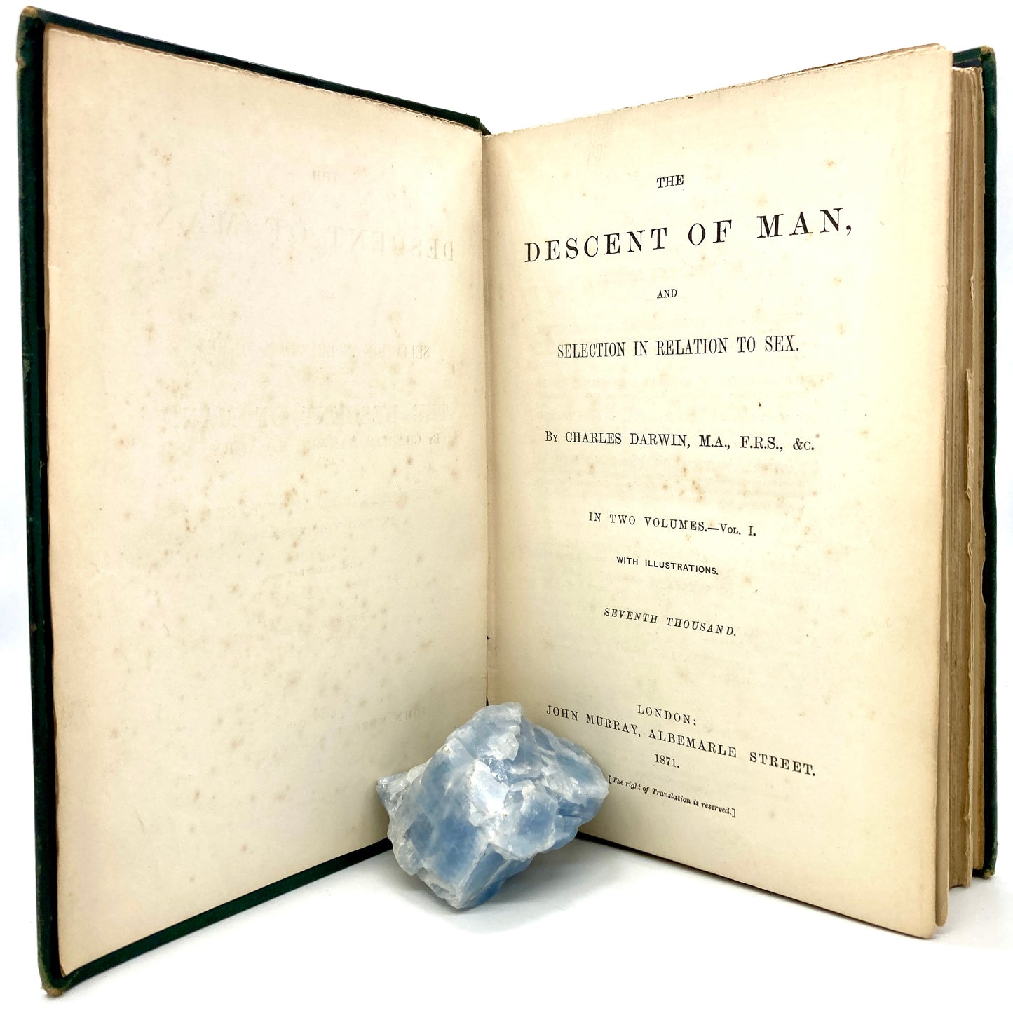 DARWIN, Charles "The Descent of Man" [John Murray, 1861] 1st Edition, 3rd Issue