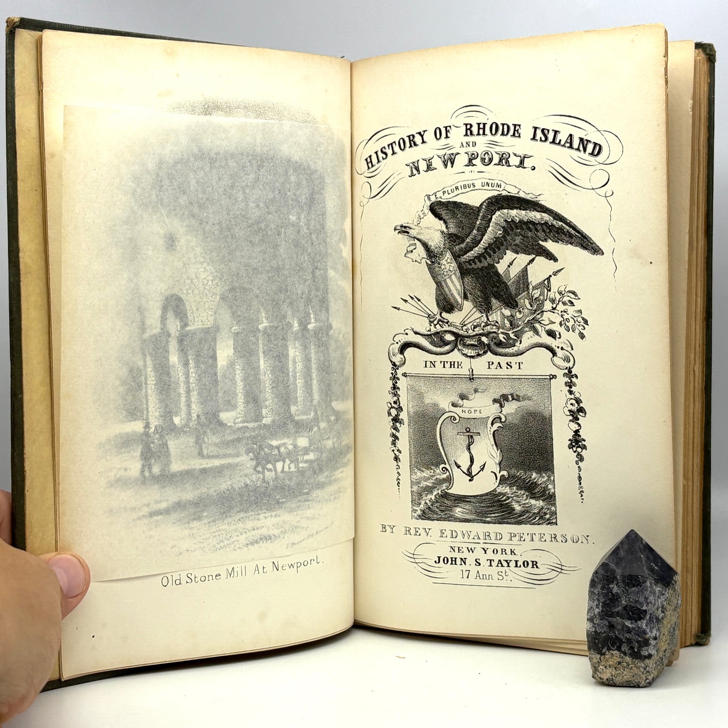 PETERSON, Rev. Edward "A History of Rhode Island" [John S. Taylor, 1853] 1st Edition
