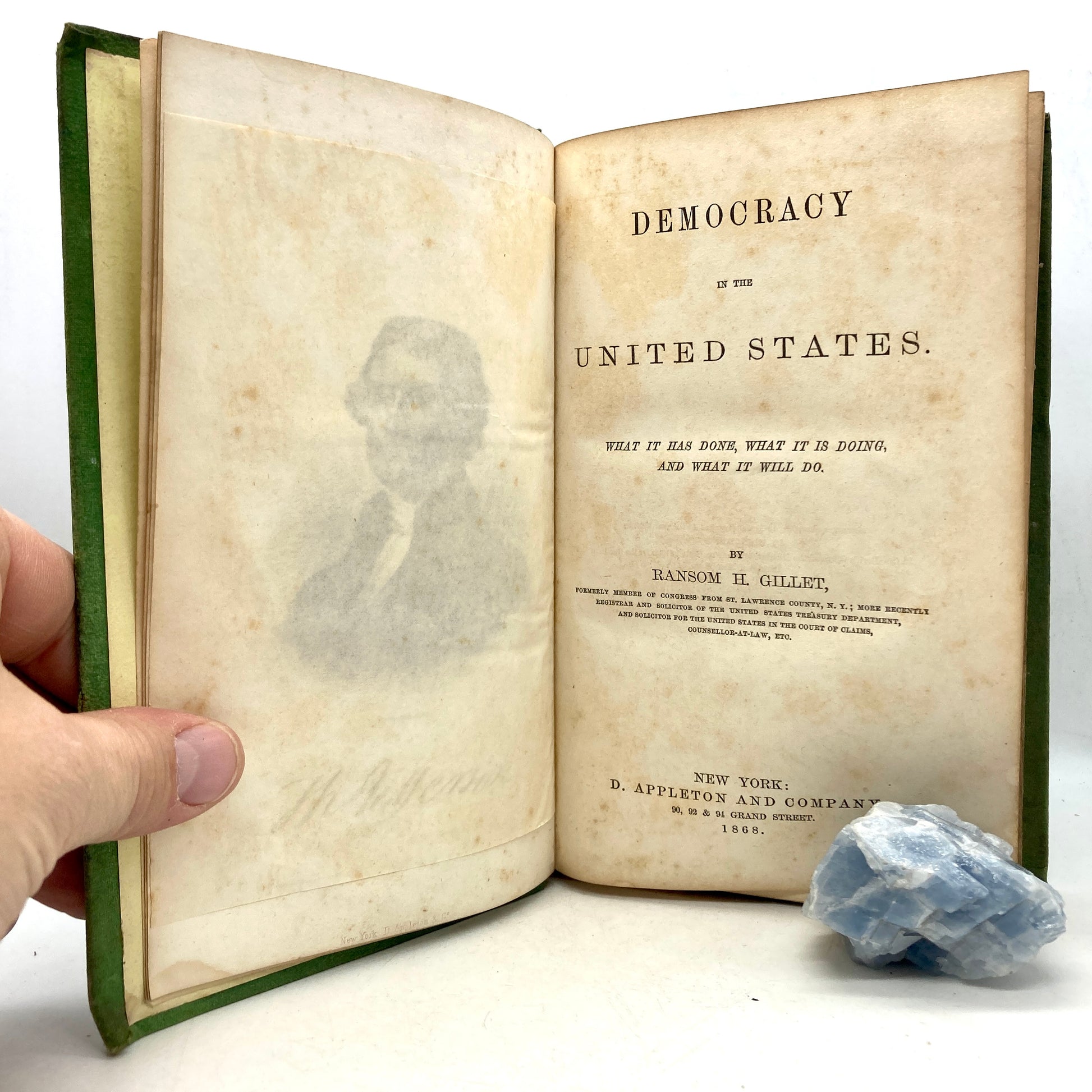 GILLET, Ransom H. "Democracy in the United States" [D. Appleton & co, 1868] - Buzz Bookstore