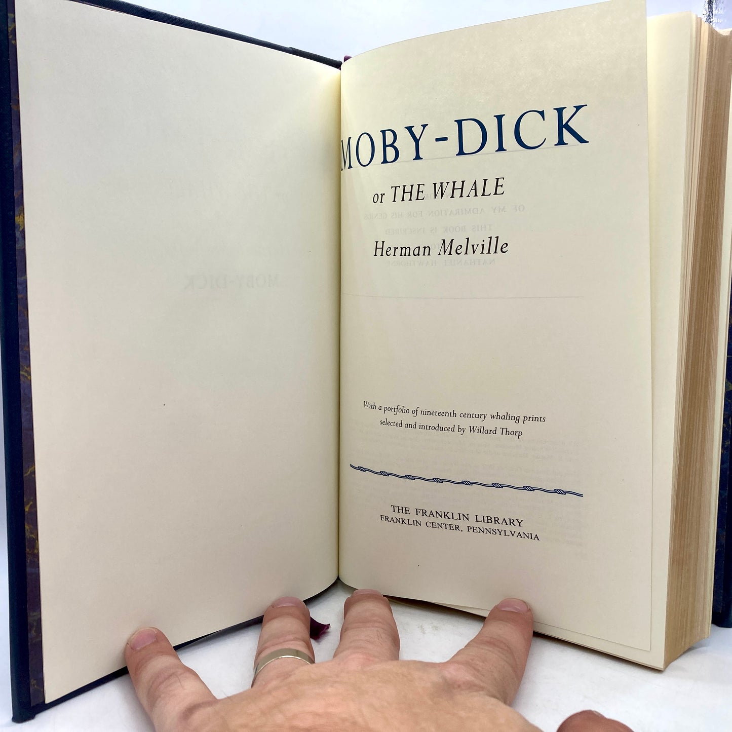 MELVILLE, Herman "Moby Dick" [Franklin Library, 1979] Quarter Leather, Illustrated