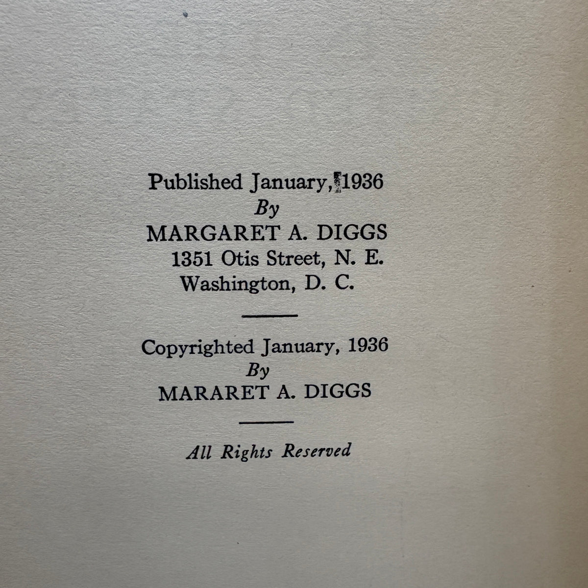 Diggs, Margaret A. “Catholic Negro Education in the United States” [1936] 1st Edition