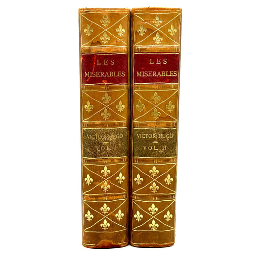 HUGO, Victor "Les Misérables" [Thomas Y. Crowell, 1887] Illustrated, Leather