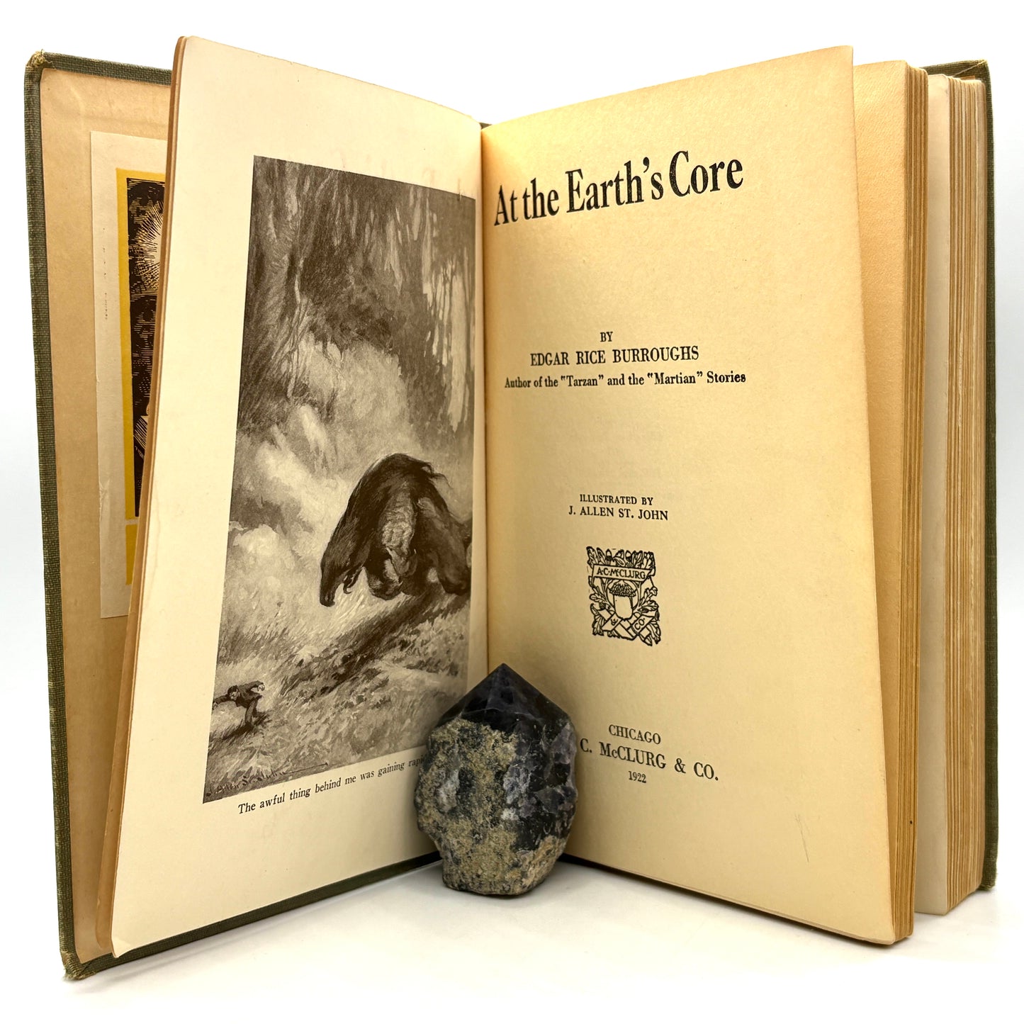 BURROUGHS, Edgar Rice "At the Earth's Core" [A.C. McClurg, 1922] 1st Edition