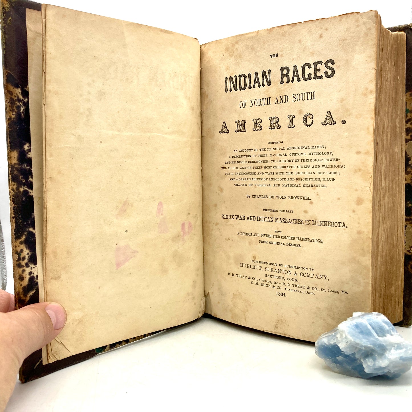 BROWNELL, Charles de Wolf "Indian Races of North & South America" [Hurlburt, Scranton & Co, 1864]