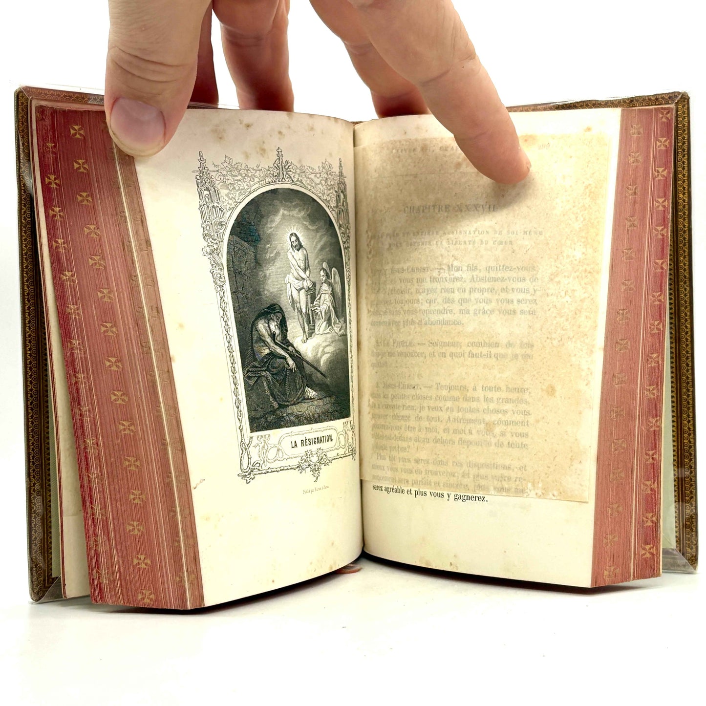 BAUTIN, M. L'Abbe L. "L'Imitation de Jesus-Christ" [Furne, 1855] Gauffered Red