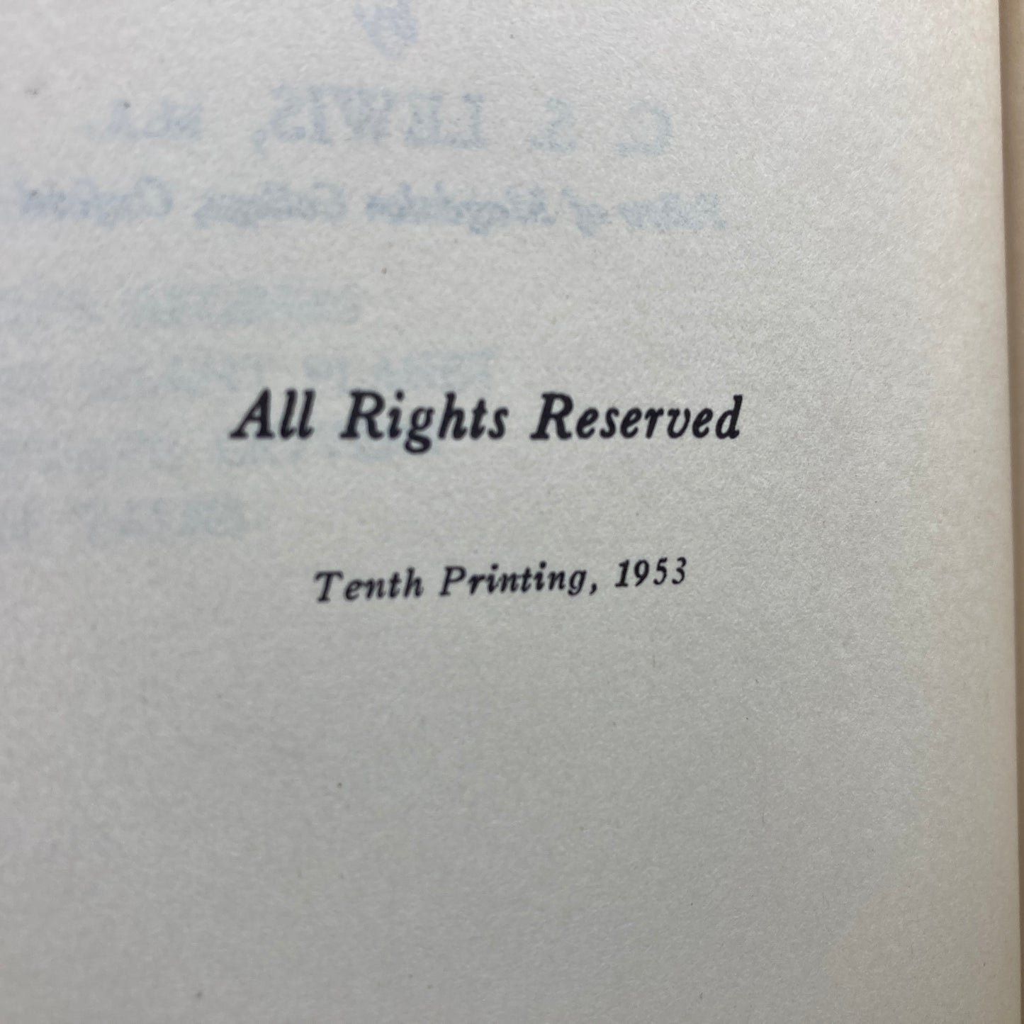 LEWIS, C.S. "The Problem of Pain" [Macmillan, 1953] 10th Printing