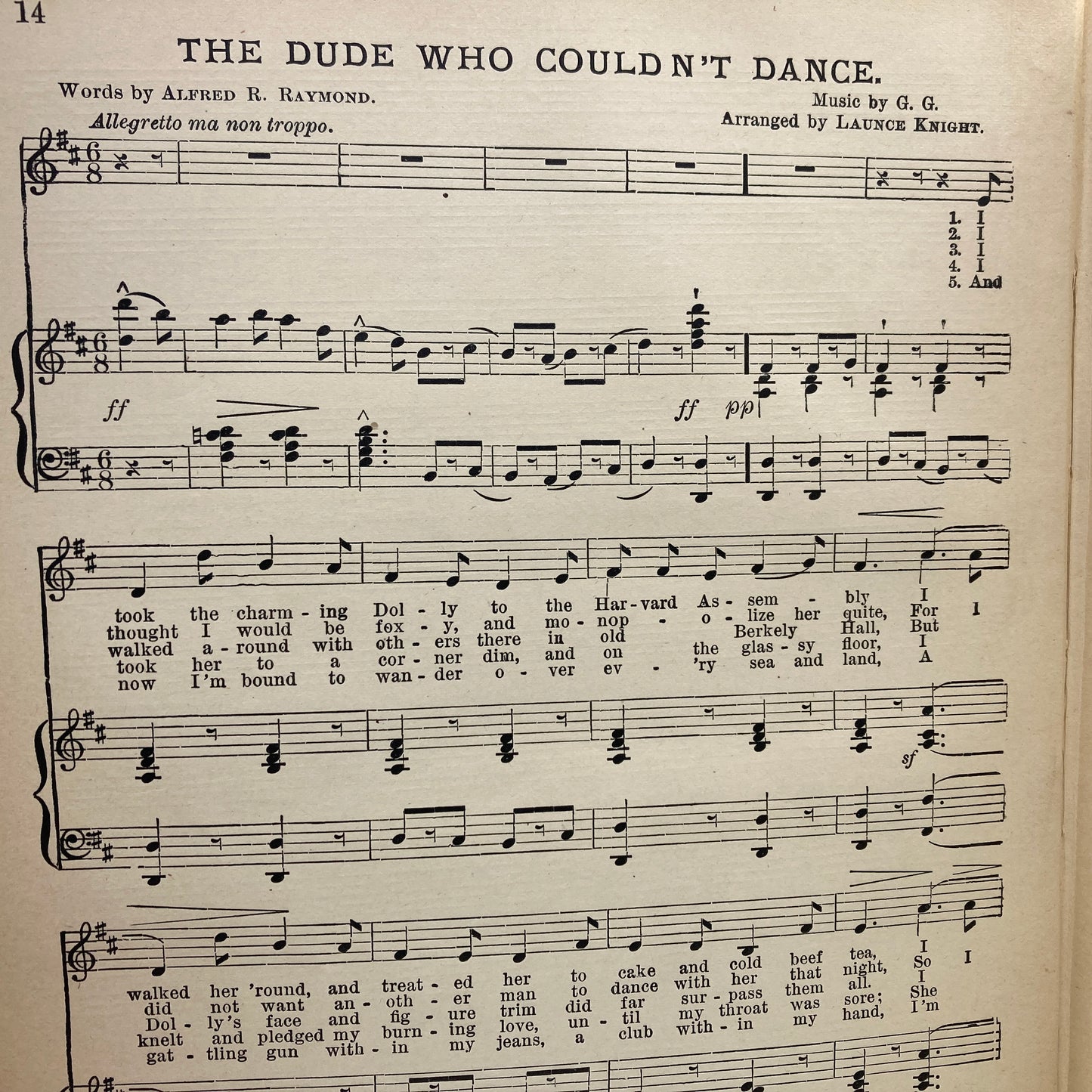 WAITE, Henry Randall "College Songs" [Oliver Ditson Company, 1906]