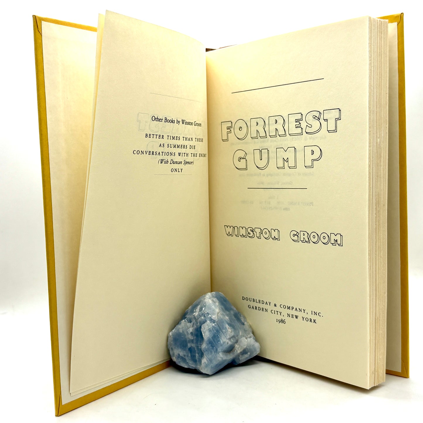 GROOM, Winston “Forrest Gump” [Doubleday, 1986] 1st Edition