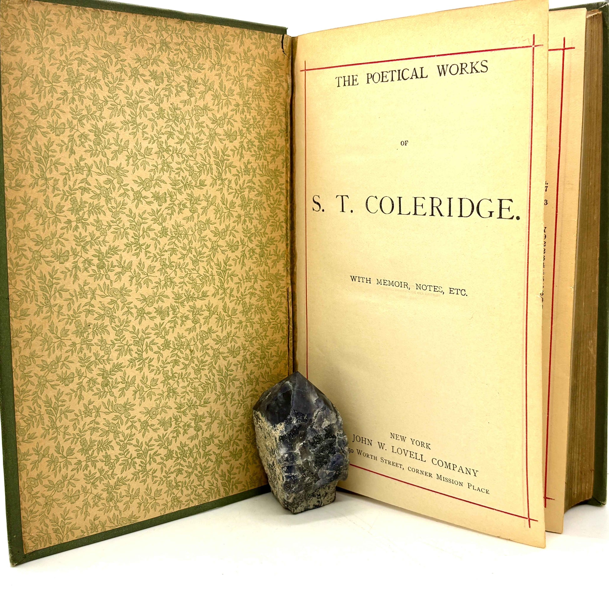 COLERIDGE, Samuel Taylor "The Poetical Works of Coleridge" [Lovell, c1880s]
