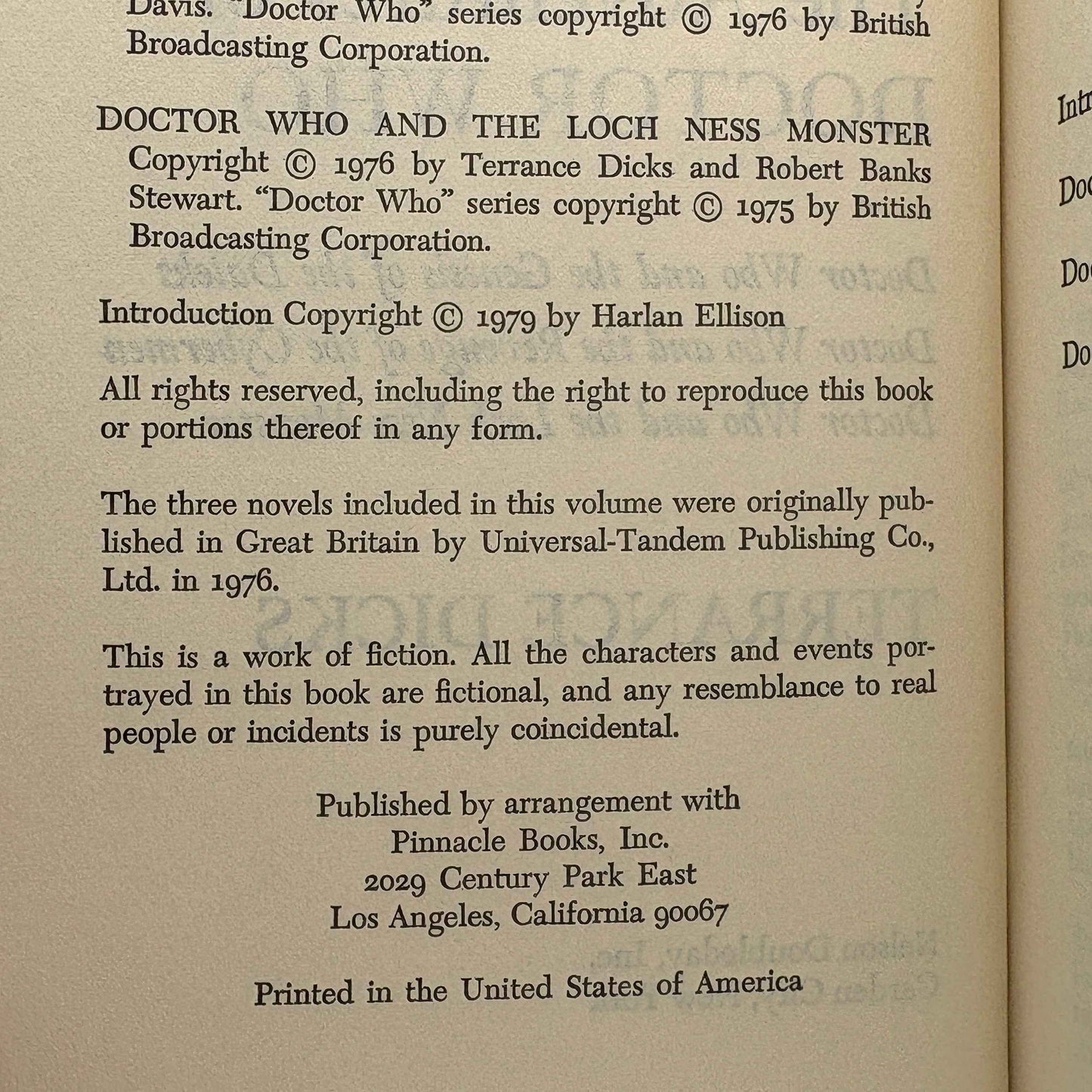 Dicks, Terrance “The Adventures of Doctor Who” [Nelson Doubleday, 1979]
