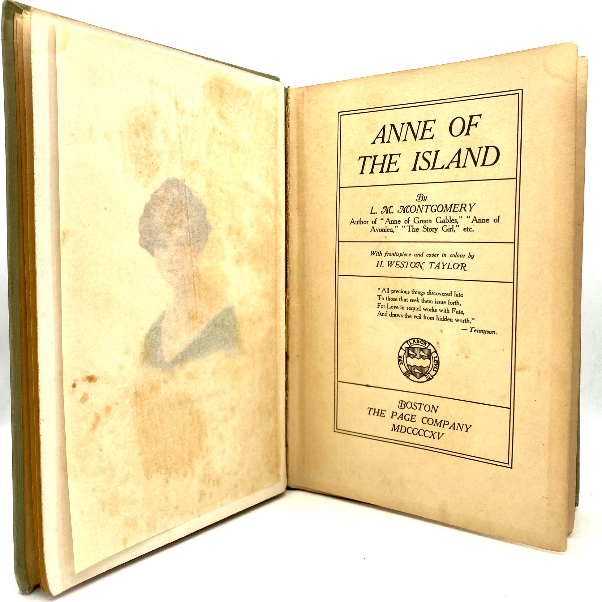 MONTGOMERY, L.M. "Anne of the Island" [LC Page, 1915] 1st Edition/2nd - Buzz Bookstore