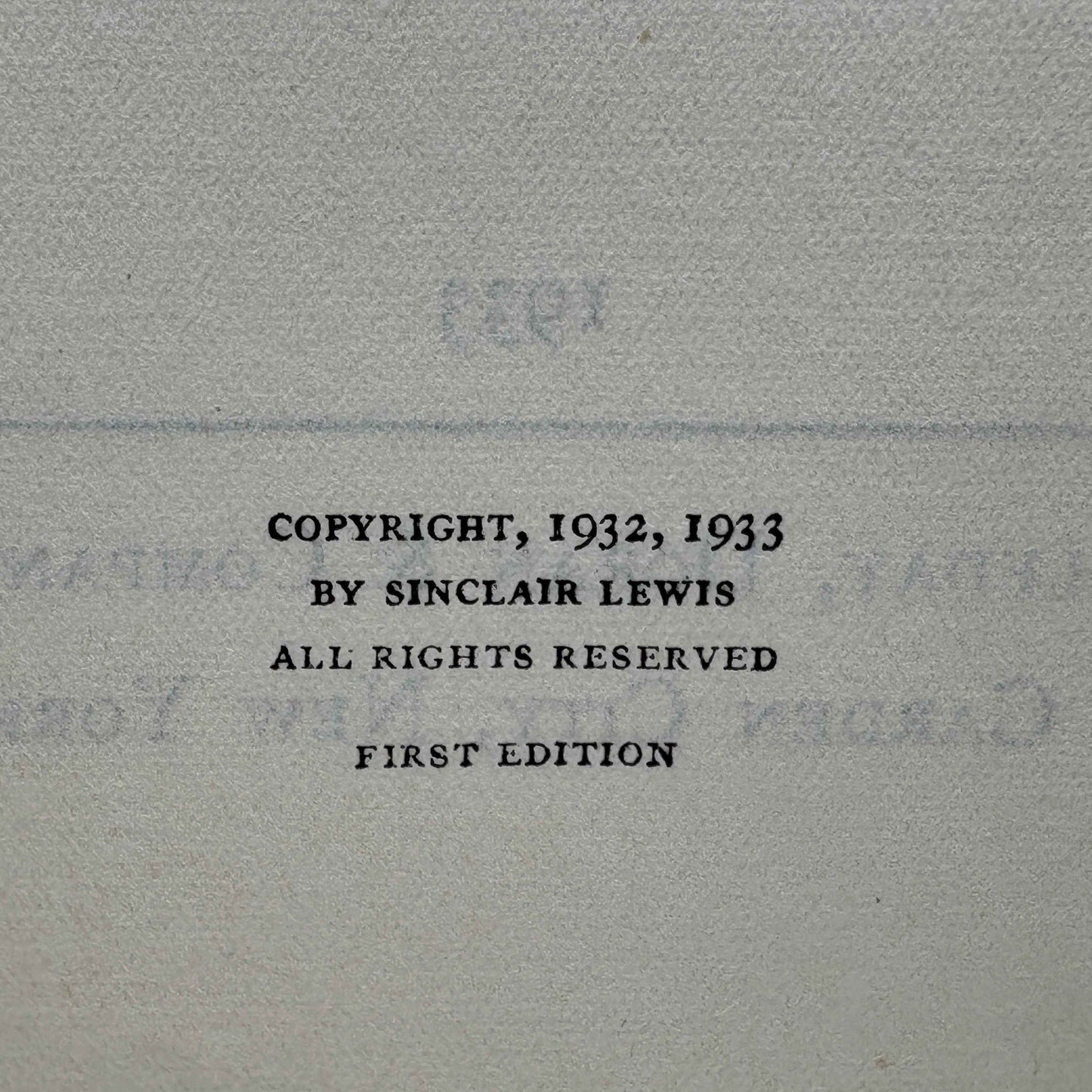 LEWIS, Sinclair “Ann Vickers” [Doubleday, Doran & Co, 1933] 1st Edition