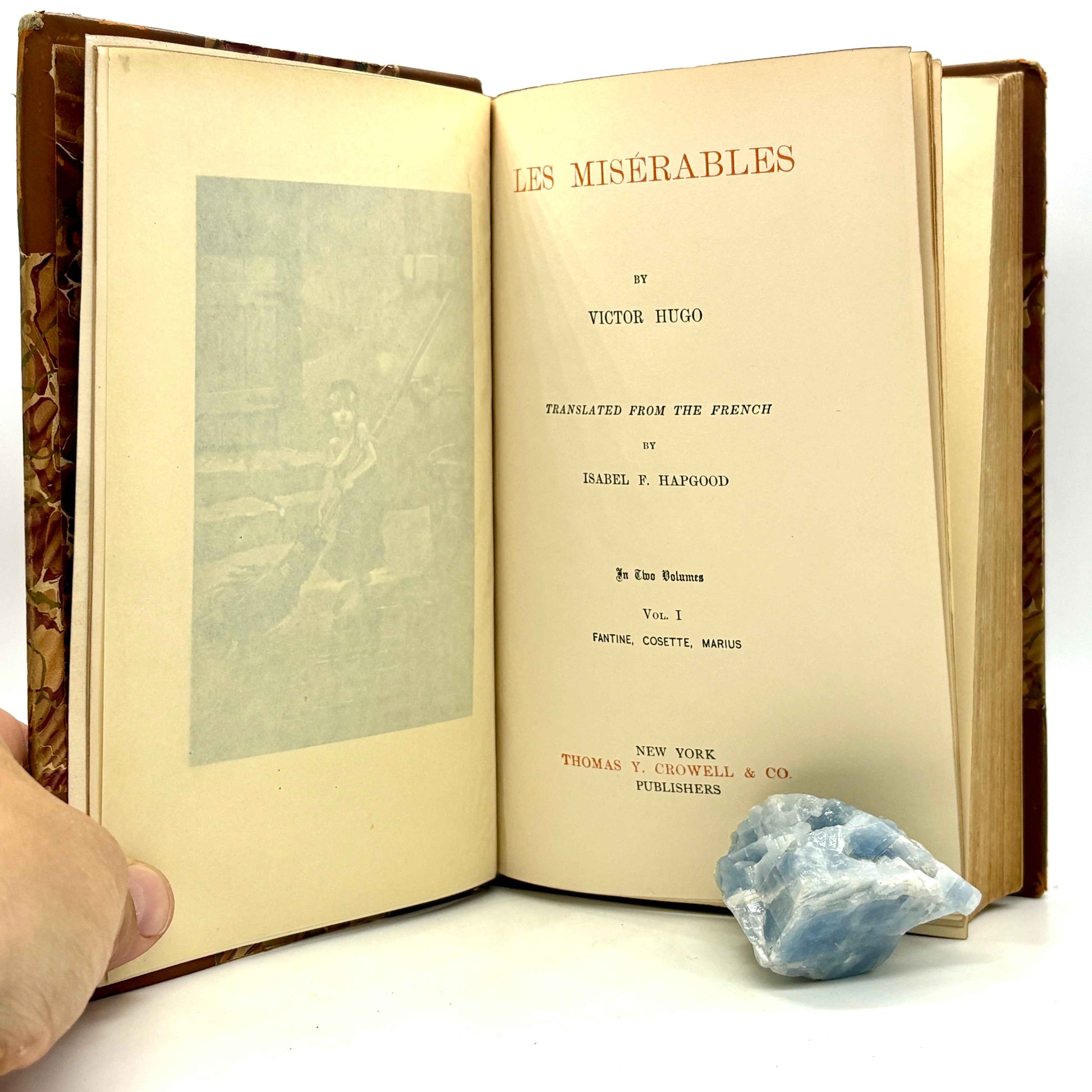 HUGO, Victor "Les Misérables" [Thomas Y. Crowell, 1887] Illustrated, Leather