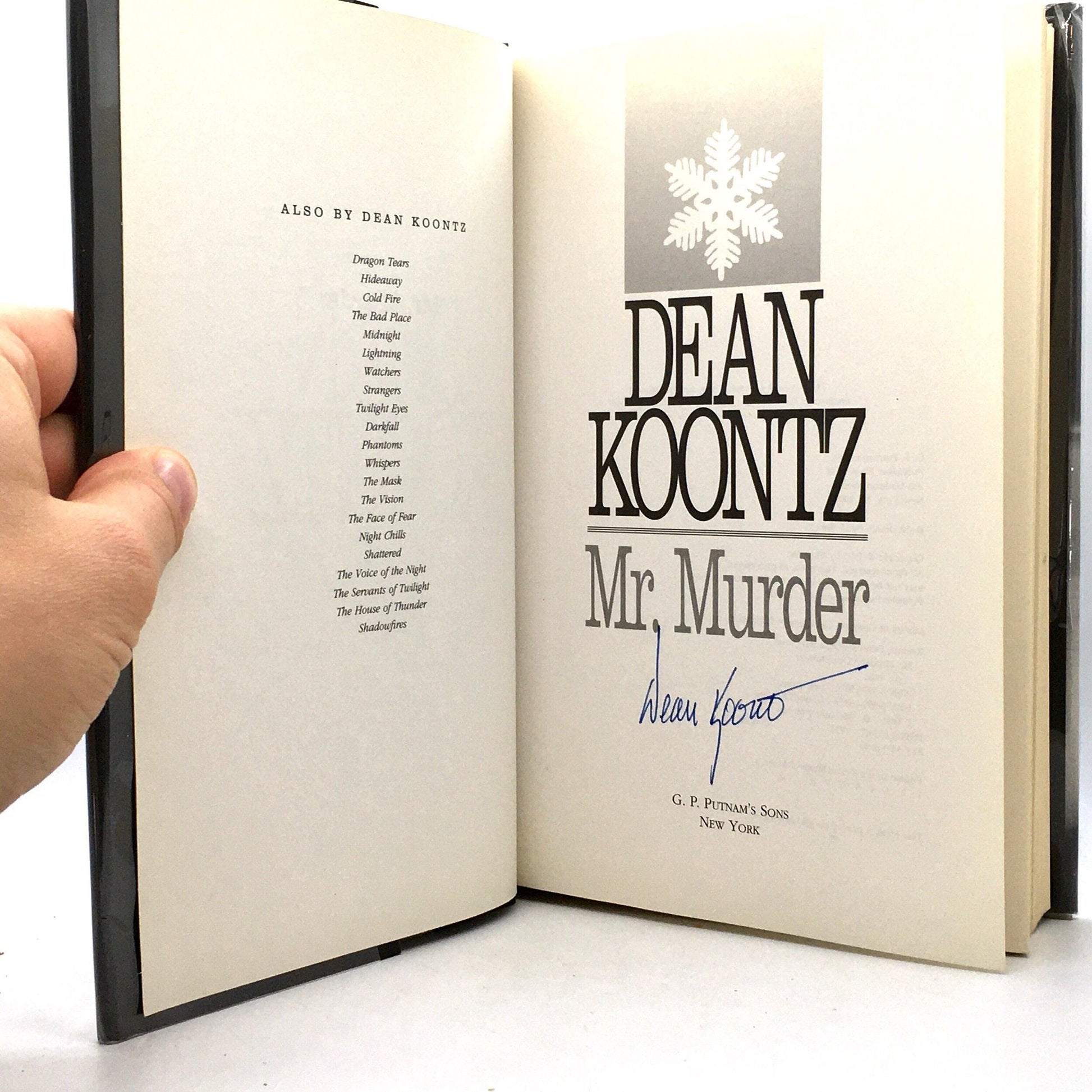 KOONTZ, Dean “Mr. Murder” [Putnam, 1993] 1st Edition (Signed) - Buzz Bookstore