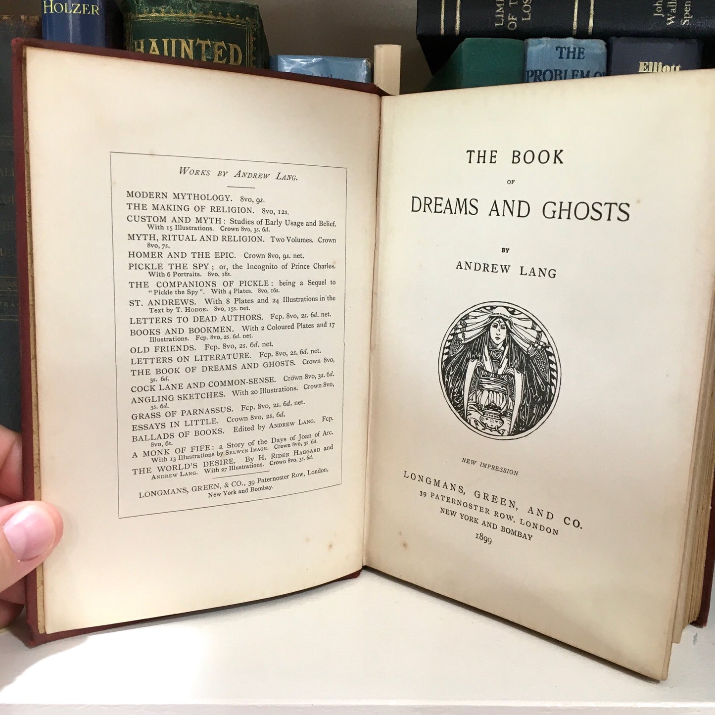 LANG, Andrew "The Book of Dreams and Ghosts" [Longmans, Green & Co, 1899] - Buzz Bookstore